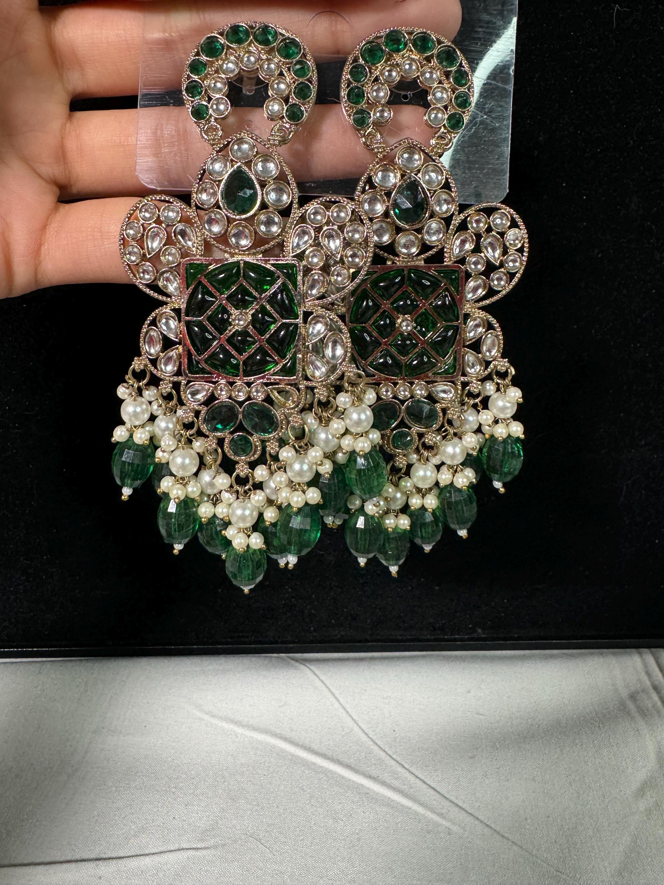 Bollywood Style Jhumka Earrings, Indian Gold Plated Hoop Earrings, Statement Ethnic Jewelry, Festive Earrings, Women's Accessories