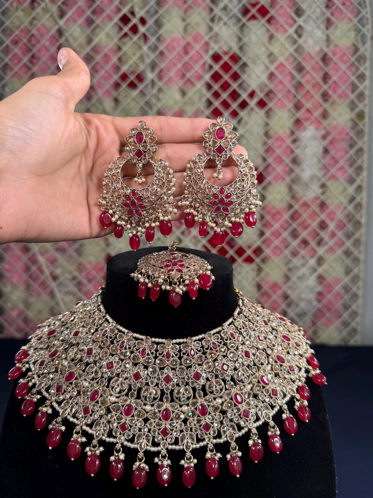 Indian jewlery set/Necklace Set/  Choker/ Bollywood Jewelry/ Indian jewelry/ Pakistani necklace/ punjabi necklace/bridal/