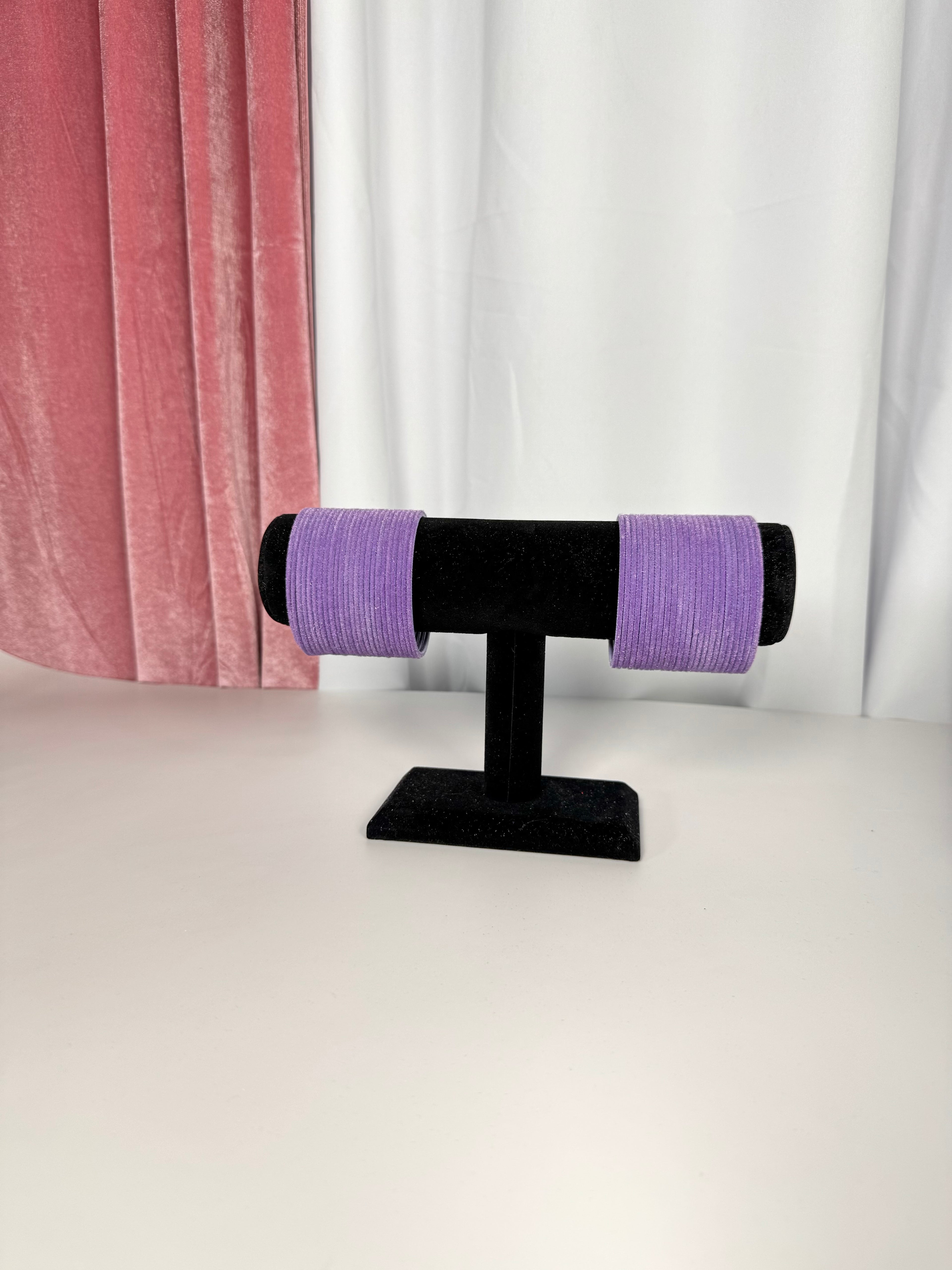 Lilac Velvet Bangles