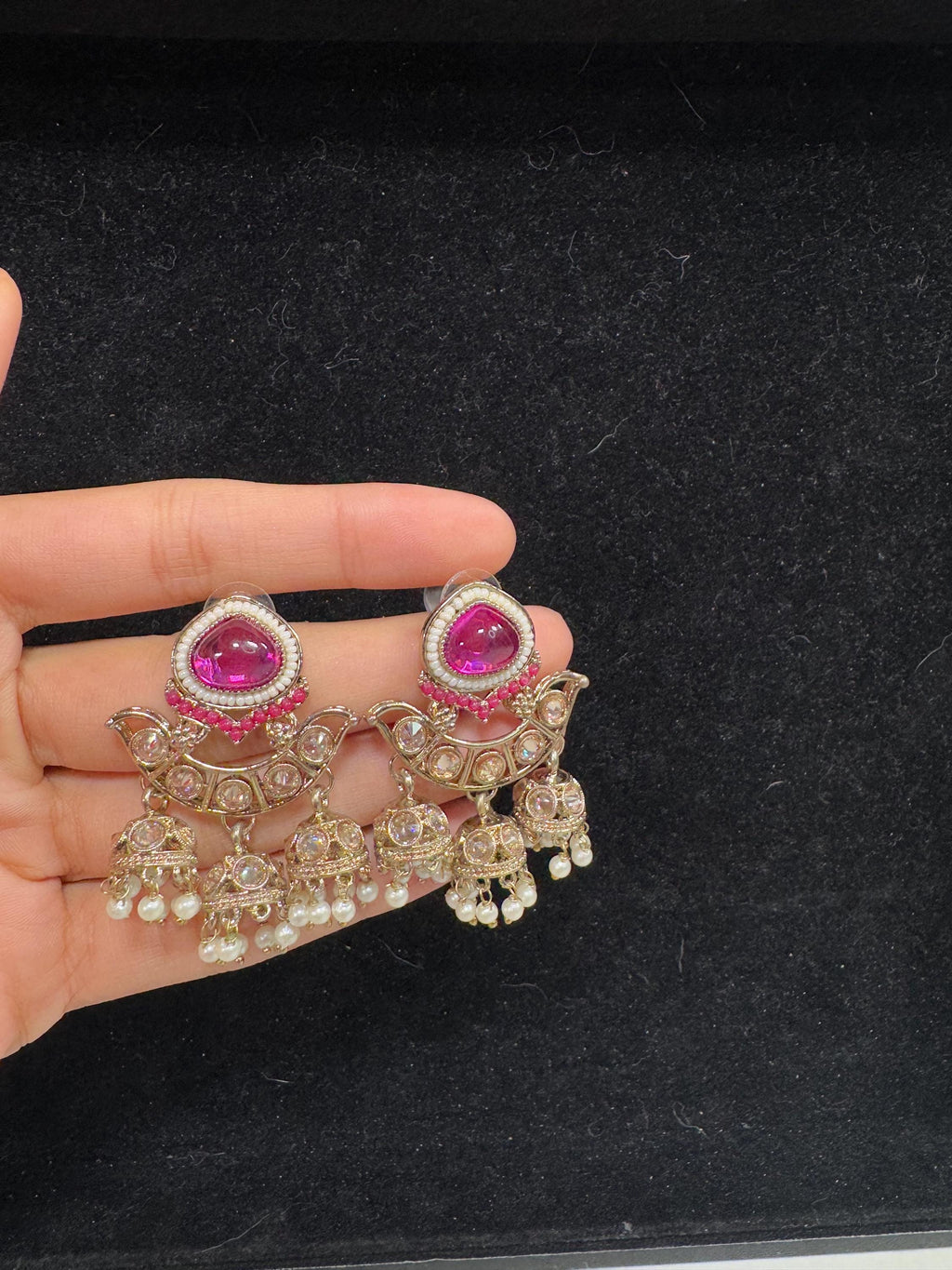 Bollywood Style Jhumka Earrings, Indian Gold Plated Hoop Earrings, Statement Ethnic Jewelry, Festive Earrings, Women's Accessories