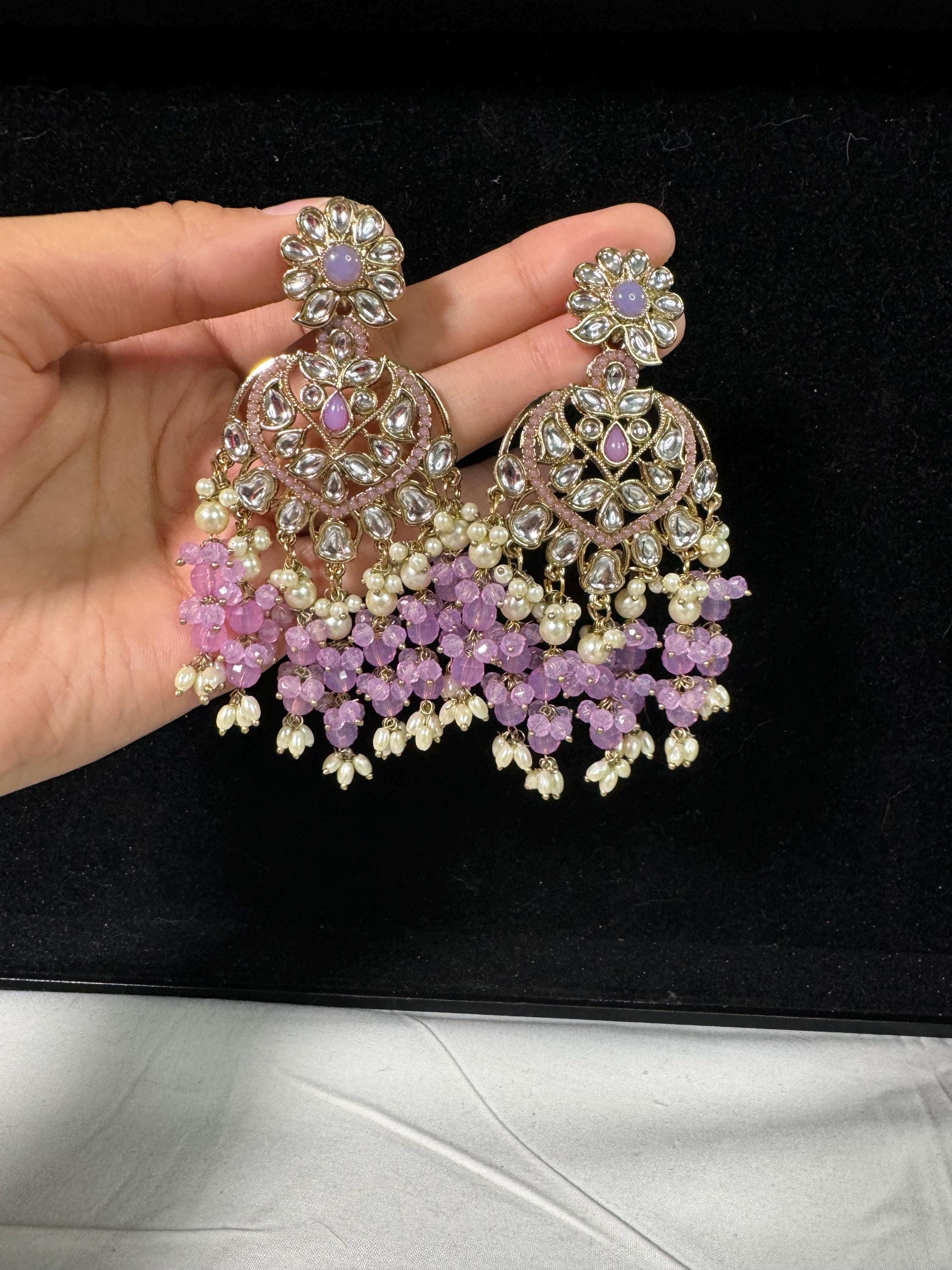 Bollywood Style Jhumka Earrings, Indian Gold Plated Hoop Earrings, Statement Ethnic Jewelry, Festive Earrings, Women's Accessories