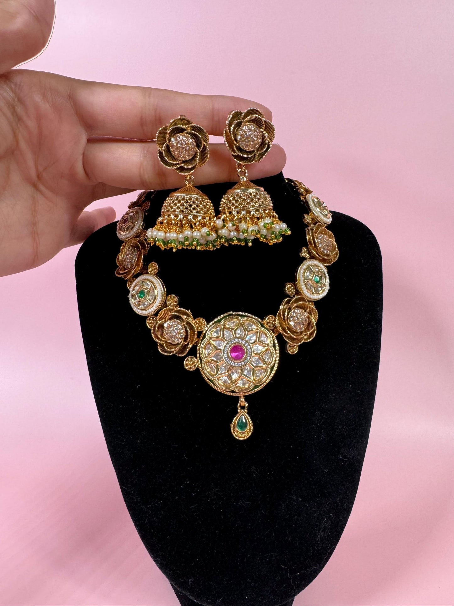 Indian jewlery set/Necklace Set/  Choker/ Bollywood Jewelry/ Indian jewelry/ Pakistani necklace/ punjabi necklace/bridal/
