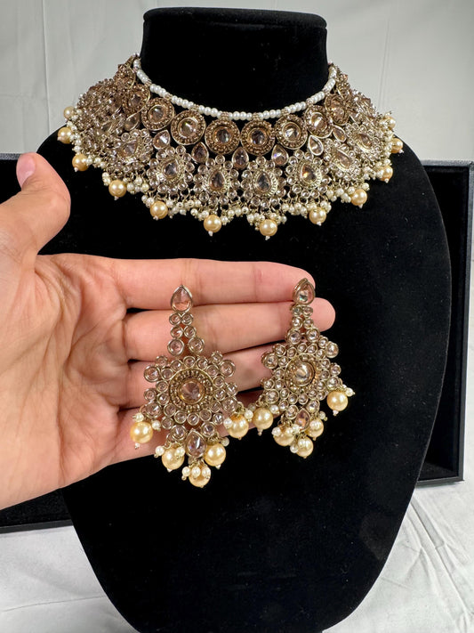 Indian jewlery set/Necklace Set/  Choker/ Bollywood Jewelry/ Indian jewelry/ Pakistani necklace/ punjabi necklace/bridal/