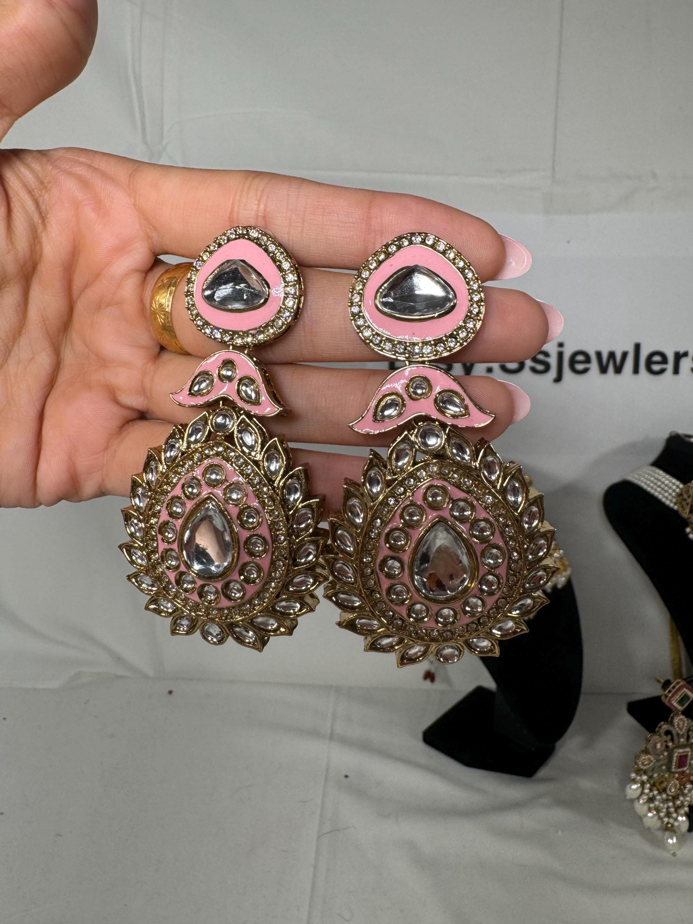 Bollywood Style Jhumka Earrings, Indian Gold Plated Hoop Earrings, Statement Ethnic Jewelry, Festive Earrings, Women's Accessories