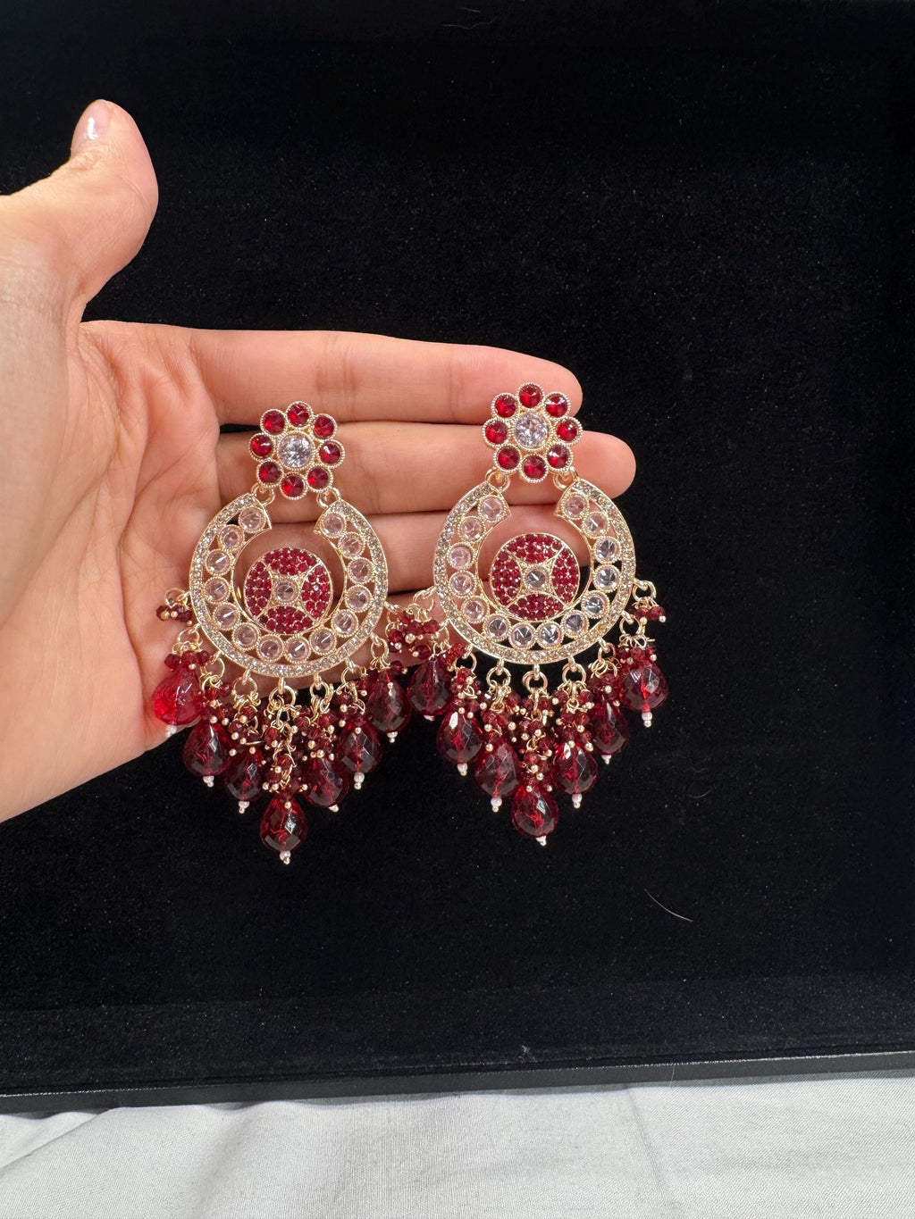 Bollywood Style Jhumka Earrings, Indian Gold Plated Hoop Earrings, Statement Ethnic Jewelry, Festive Earrings, Women's Accessories