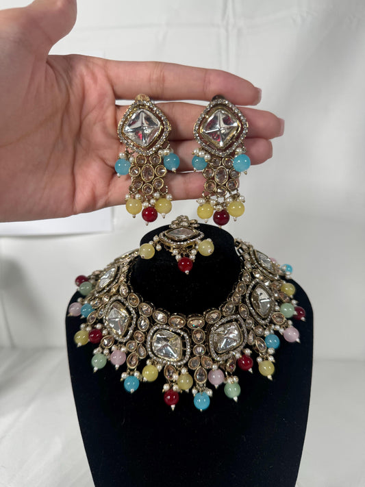 Indian jewlery set/Necklace Set/  Choker/ Bollywood Jewelry/ Indian jewelry/ Pakistani necklace/ punjabi necklace/bridal/