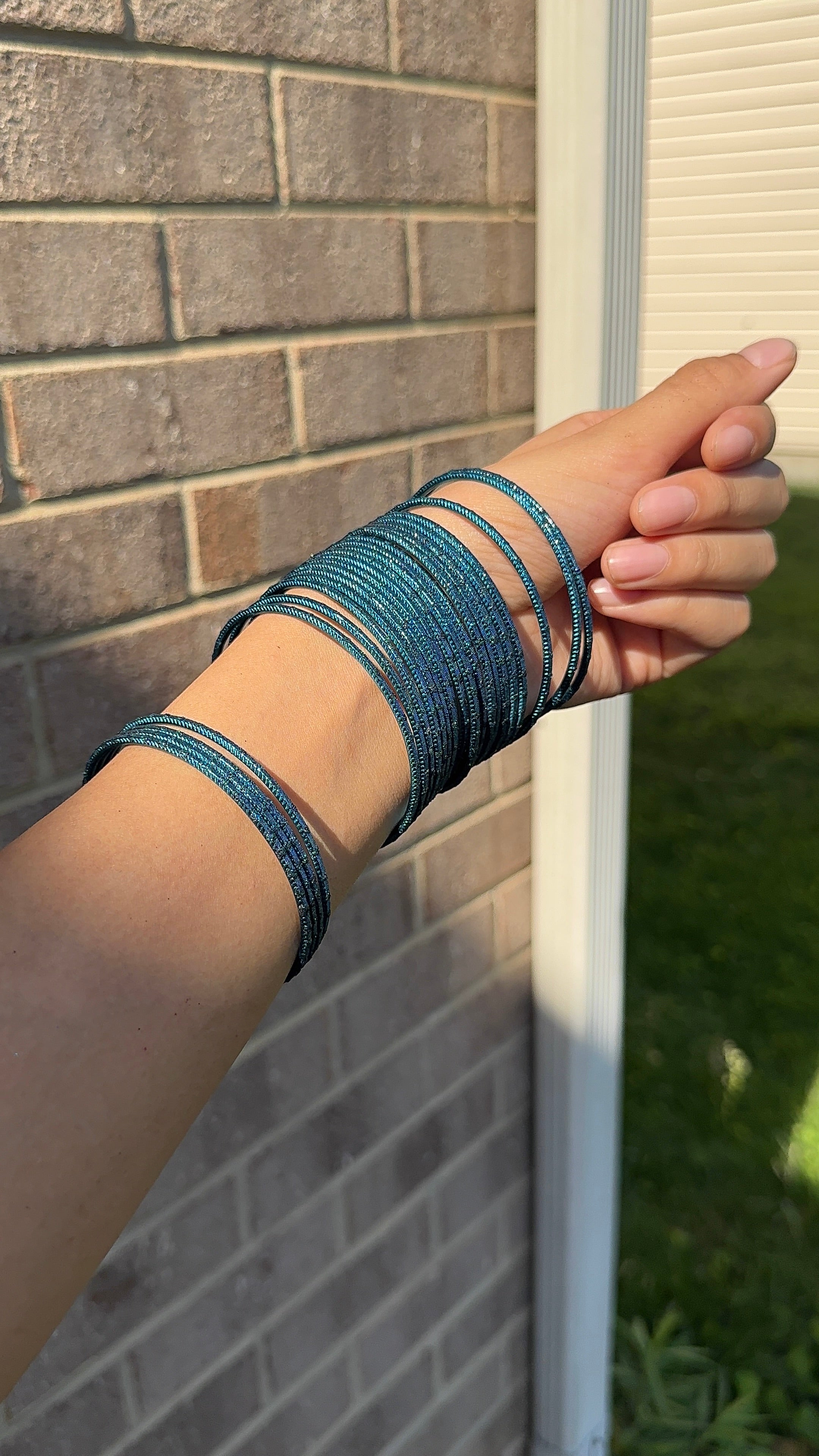 Aqua Blue Bangles