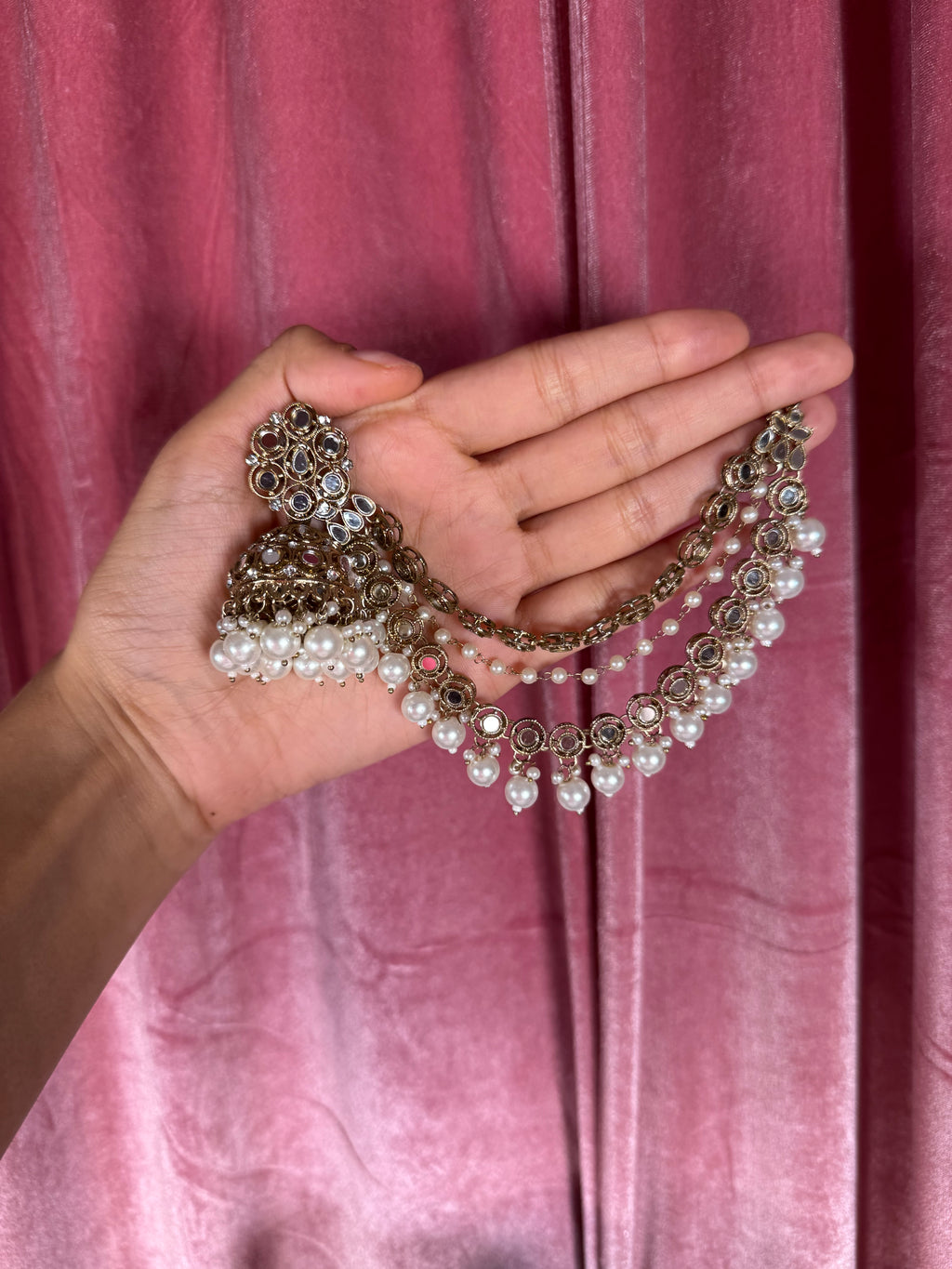 Mirror worked Jhumka