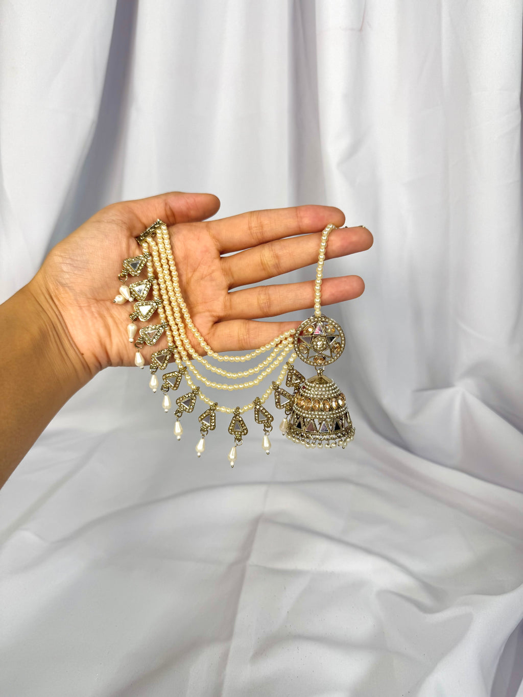 Hajwa Bahubali Earring Tikka Set