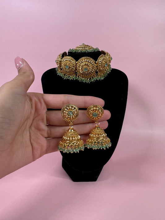 Indian jewlery set/Necklace Set/  Choker/ Bollywood Jewelry/ Indian jewelry/ Pakistani necklace/ punjabi necklace/bridal/