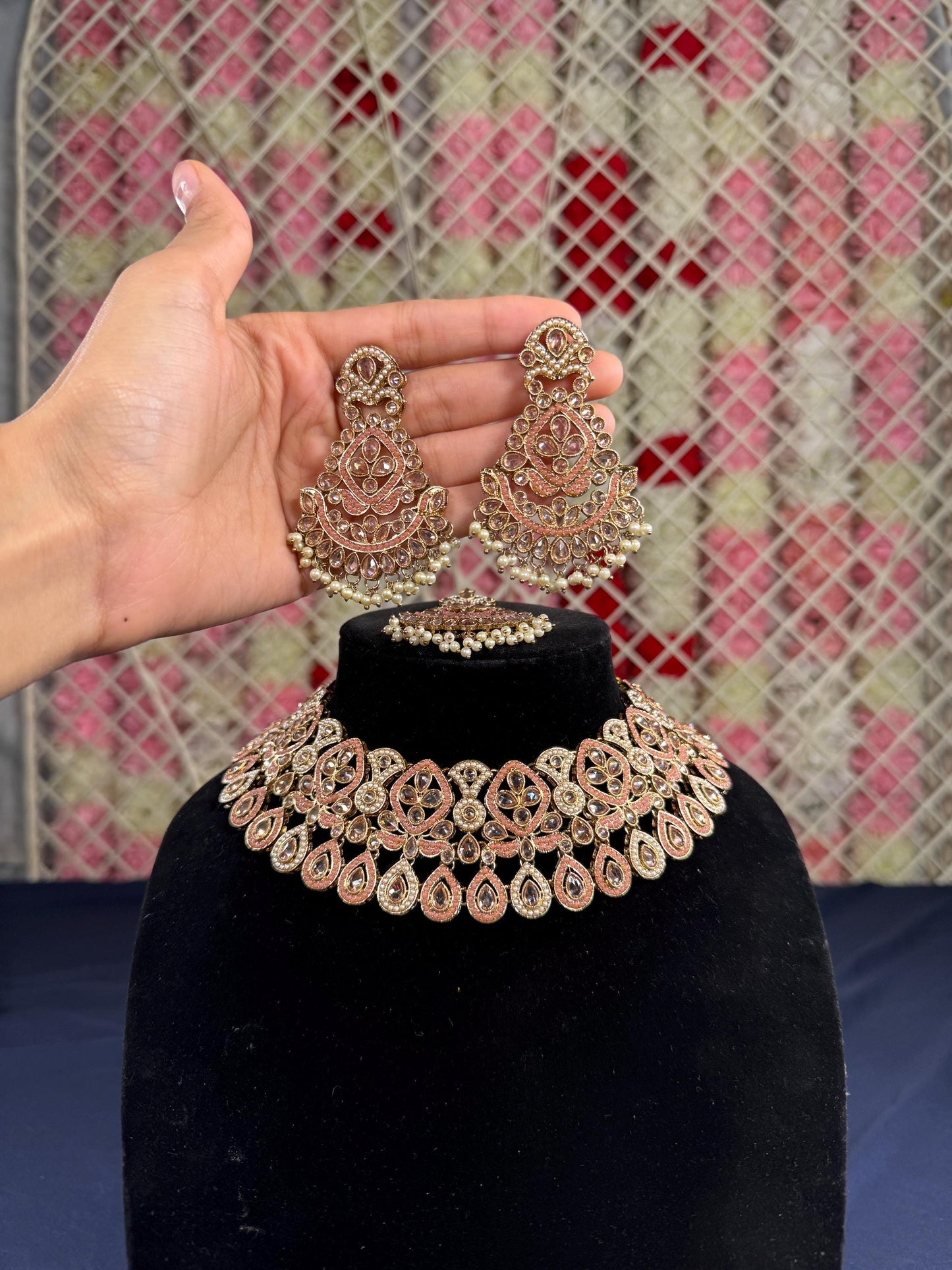 Indian jewlery set/Necklace Set/  Choker/ Bollywood Jewelry/ Indian jewelry/ Pakistani necklace/ punjabi necklace/bridal/