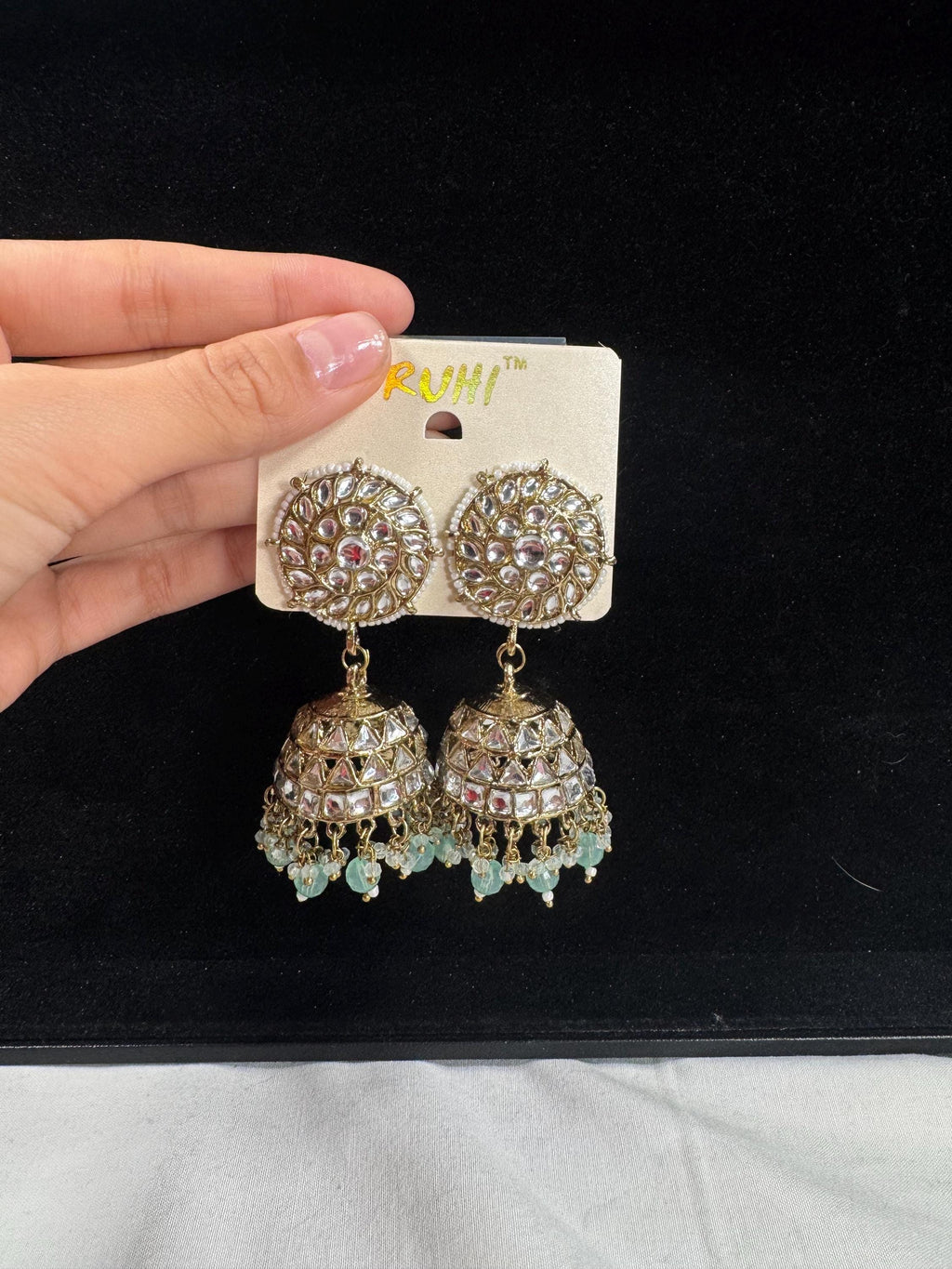 Bollywood Style Jhumka Earrings, Indian Gold Plated Hoop Earrings, Statement Ethnic Jewelry, Festive Earrings, Women's Accessories