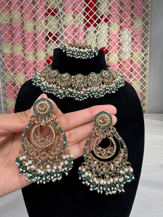 Indian jewlery set/Necklace Set/  Choker/ Bollywood Jewelry/ Indian jewelry/ Pakistani necklace/ punjabi necklace/bridal/