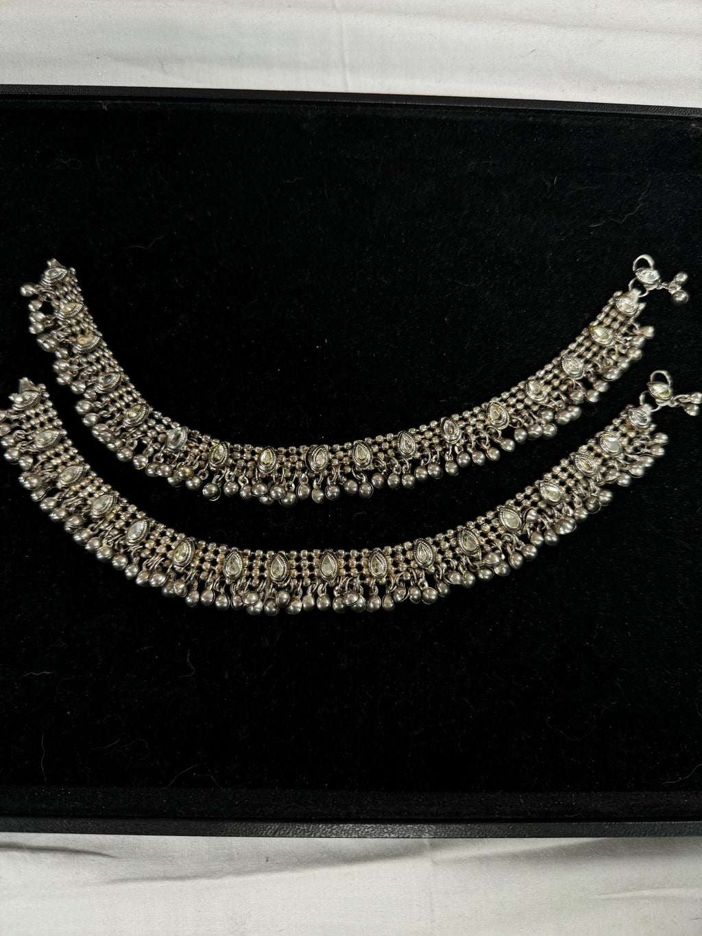 Anklets/Payal/ Indian Jewelry/ Silver Payal/ Panjeb/ Pakistani Jewelry/ Bollywood Jewelry/ Statement Jewelry/ Silver Anklet