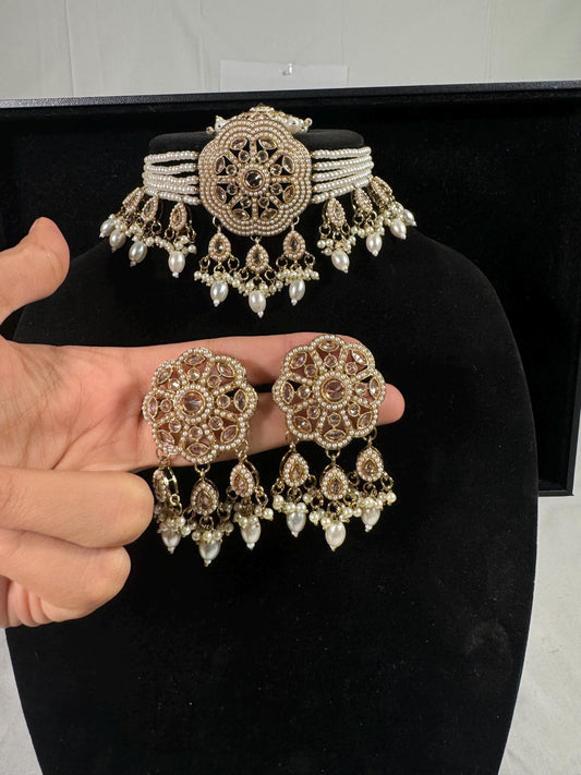 Indian jewlery set/Necklace Set/  Choker/ Bollywood Jewelry/ Indian jewelry/ Pakistani necklace/ punjabi necklace/bridal/