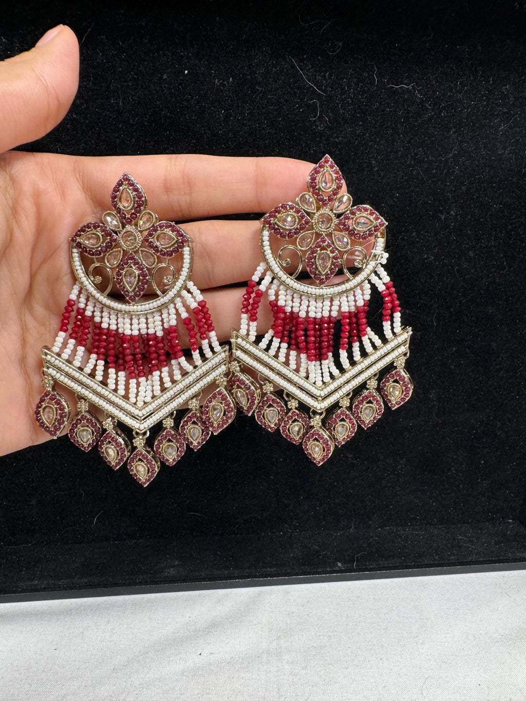 Bollywood Style Jhumka Earrings, Indian Gold Plated Hoop Earrings, Statement Ethnic Jewelry, Festive Earrings, Women's Accessories