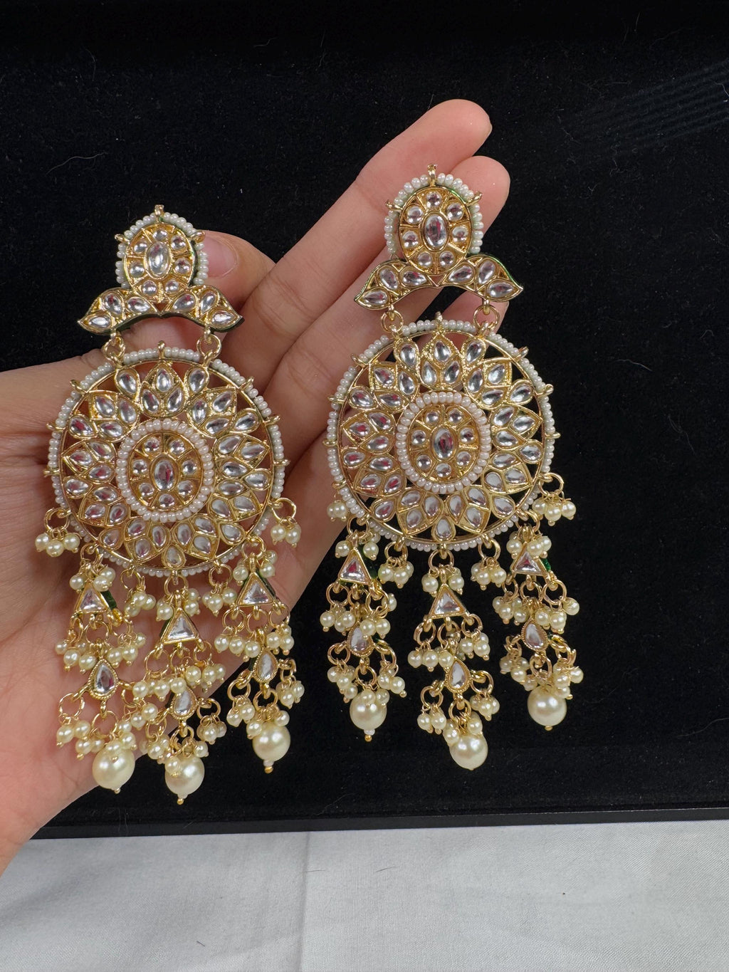 Bollywood Style Jhumka Earrings, Indian Gold Plated Hoop Earrings, Statement Ethnic Jewelry, Festive Earrings, Women's Accessories