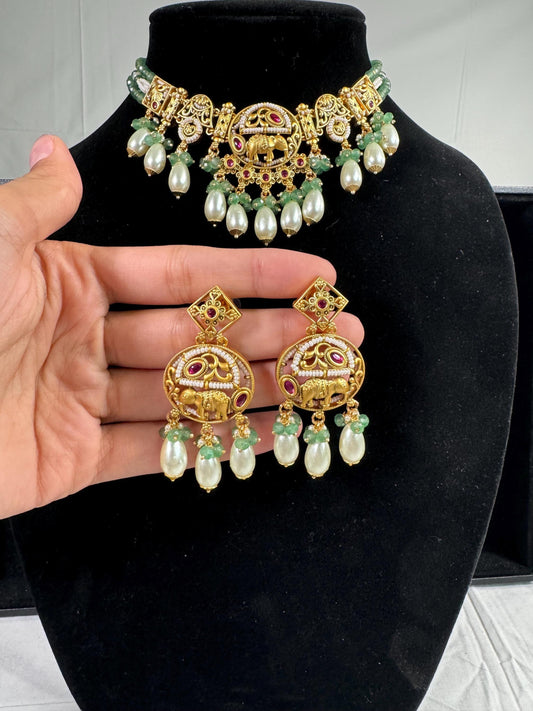 Indian jewlery set/Necklace Set/  Choker/ Bollywood Jewelry/ Indian jewelry/ Pakistani necklace/ punjabi necklace/bridal/