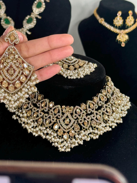 Indian jewlery set/Necklace Set/  Choker/ Bollywood Jewelry/ Indian jewelry/ Pakistani necklace/ punjabi necklace/bridal/