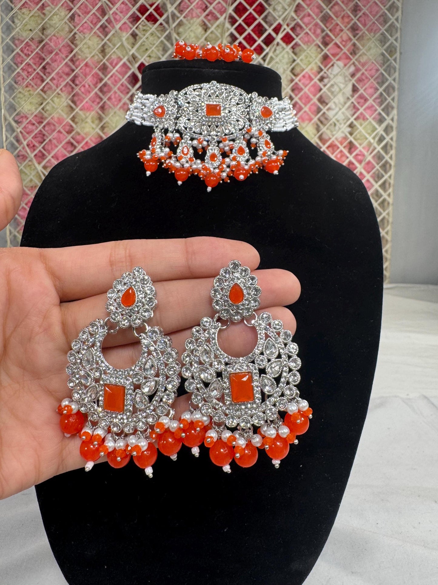 Indian jewlery set/Necklace Set/  Choker/ Bollywood Jewelry/ Indian jewelry/ Pakistani necklace/ punjabi necklace/bridal/