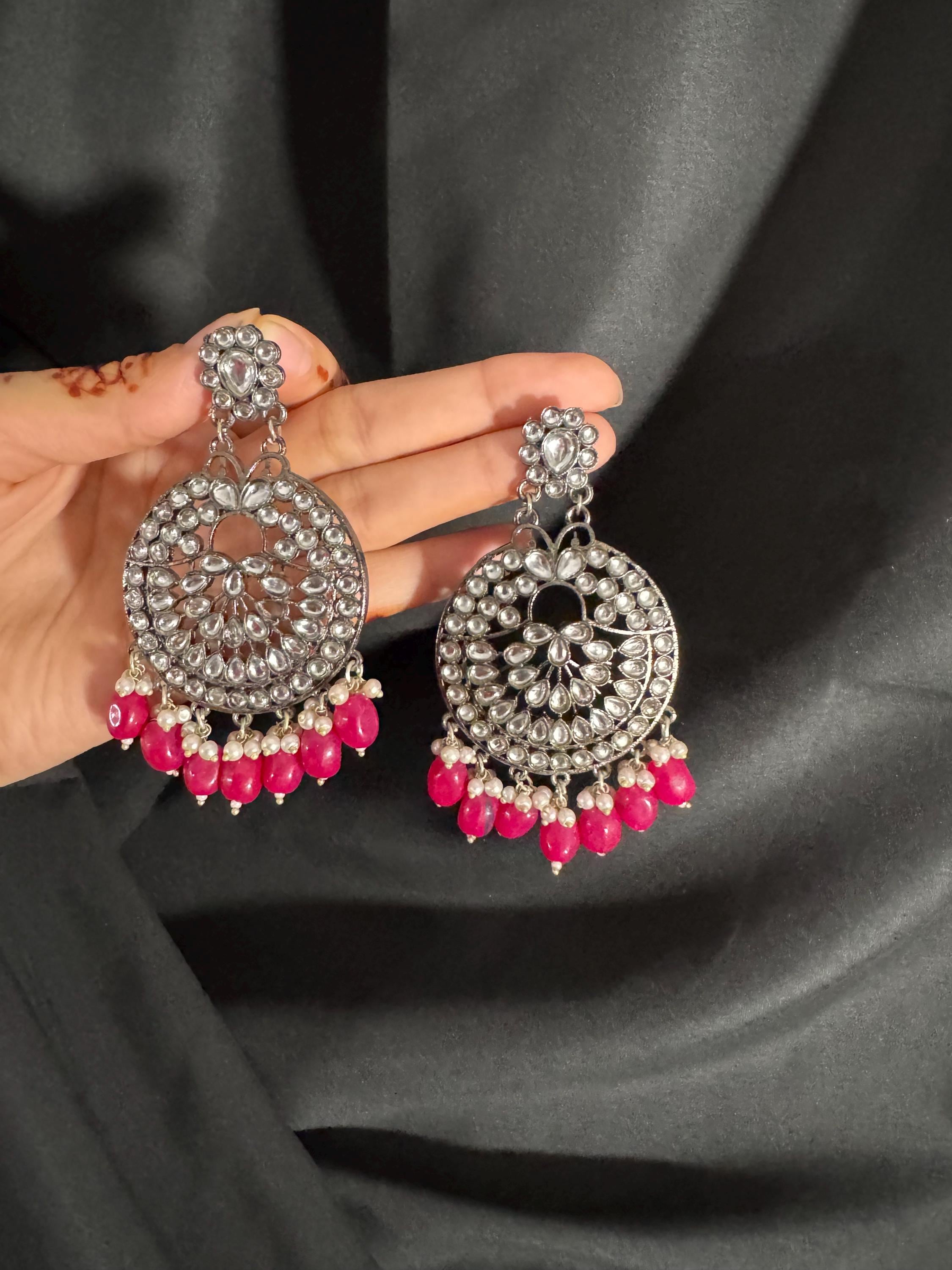 Bollywood Style Jhumka Earrings, Indian Gold Plated Hoop Earrings, Statement Ethnic Jewelry, Festive Earrings, Women's Accessories