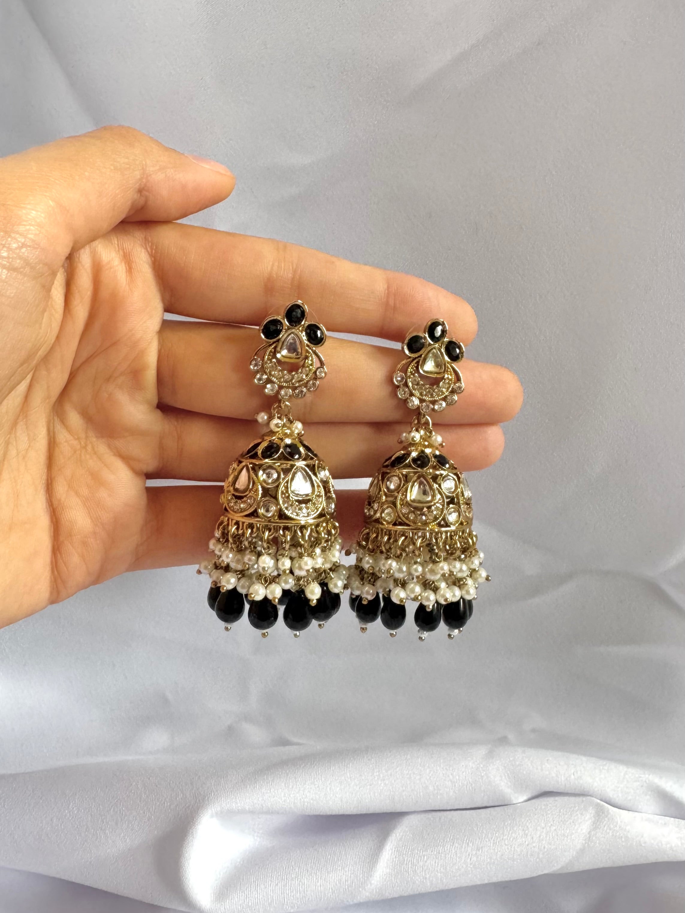 Anaya Jhumkas-Black