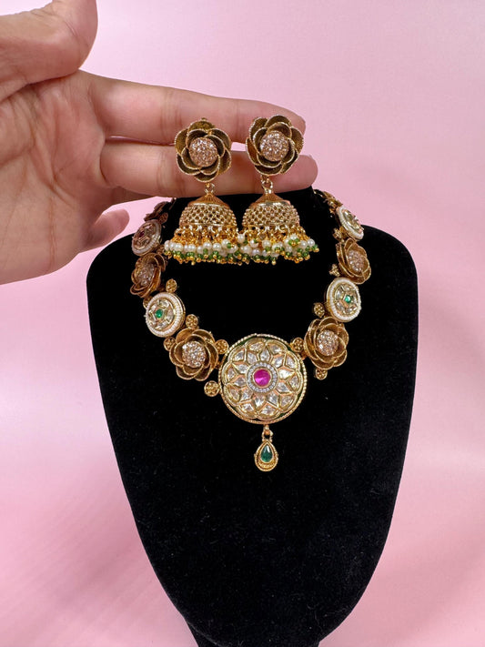 Indian jewlery set/Necklace Set/  Choker/ Bollywood Jewelry/ Indian jewelry/ Pakistani necklace/ punjabi necklace/bridal/