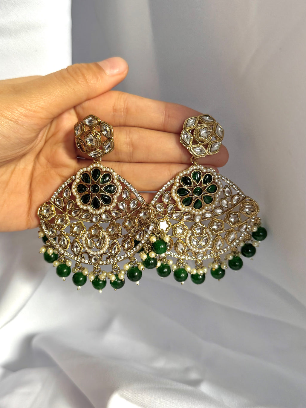 Devika Earrings-Green