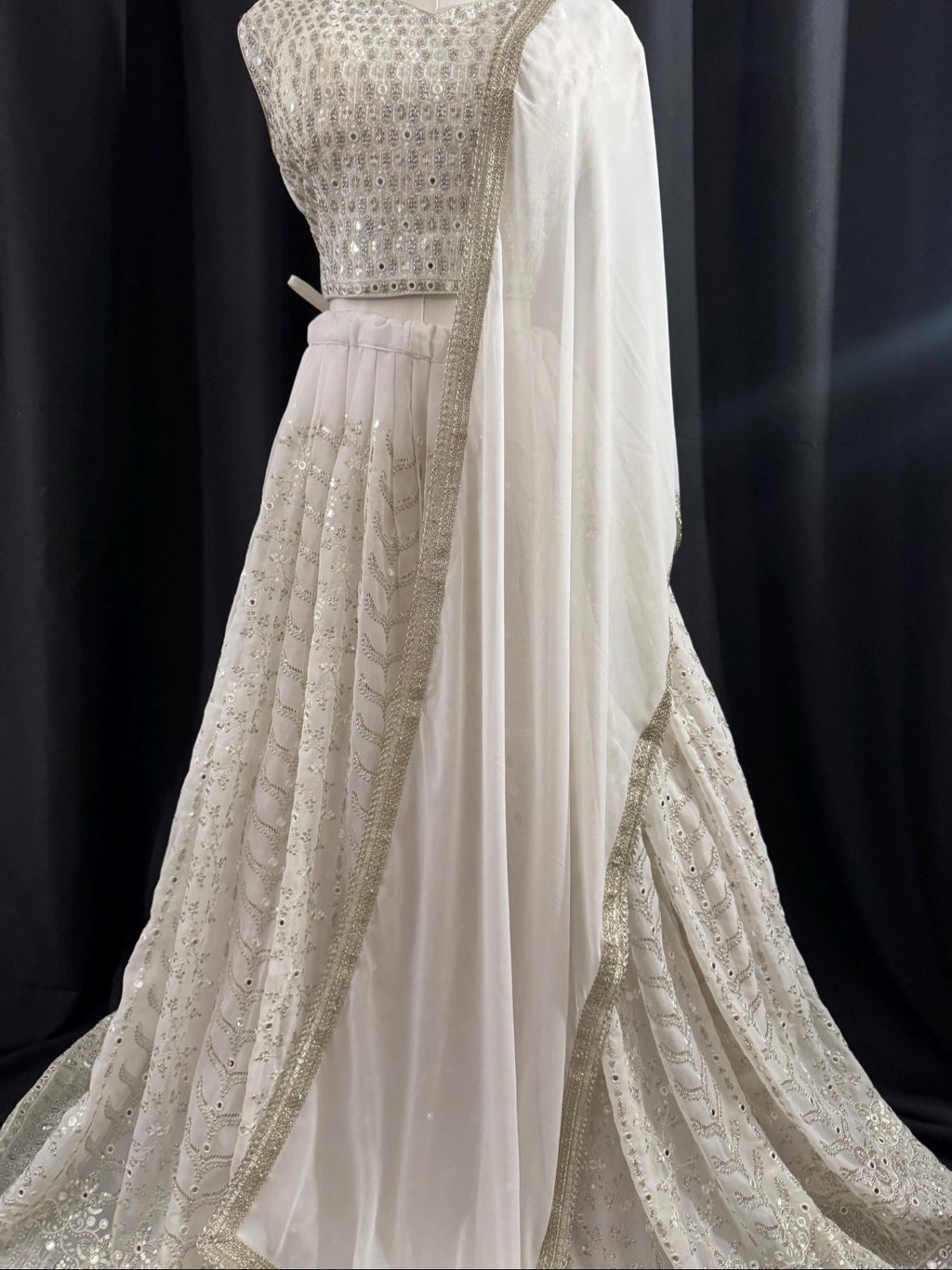 Ivory white Lehengha choli