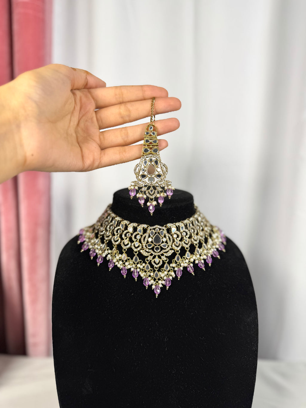 Kritika Mirror Worked Necklace Set