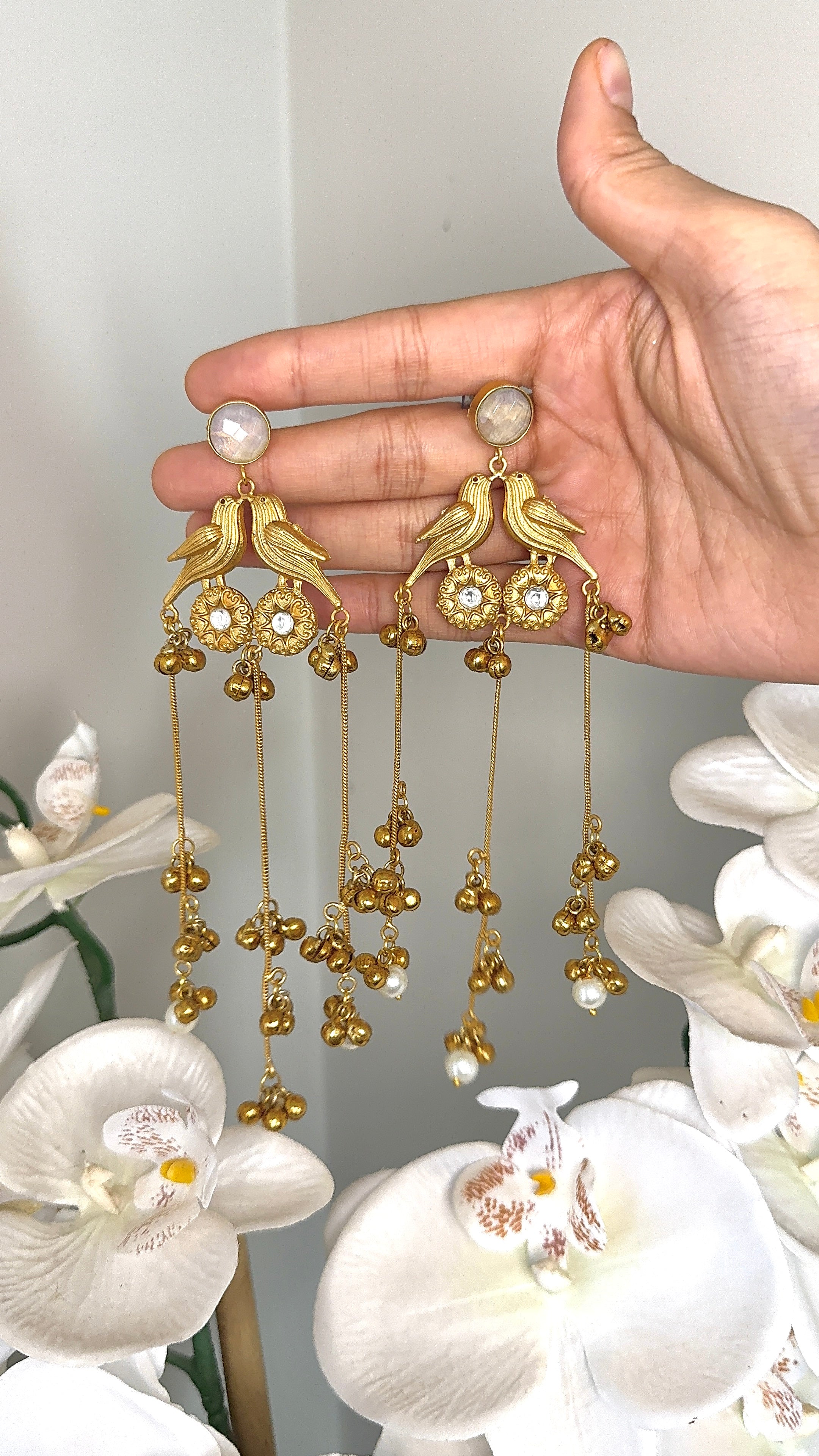 Abeer Kashmiri Earrings-Grey