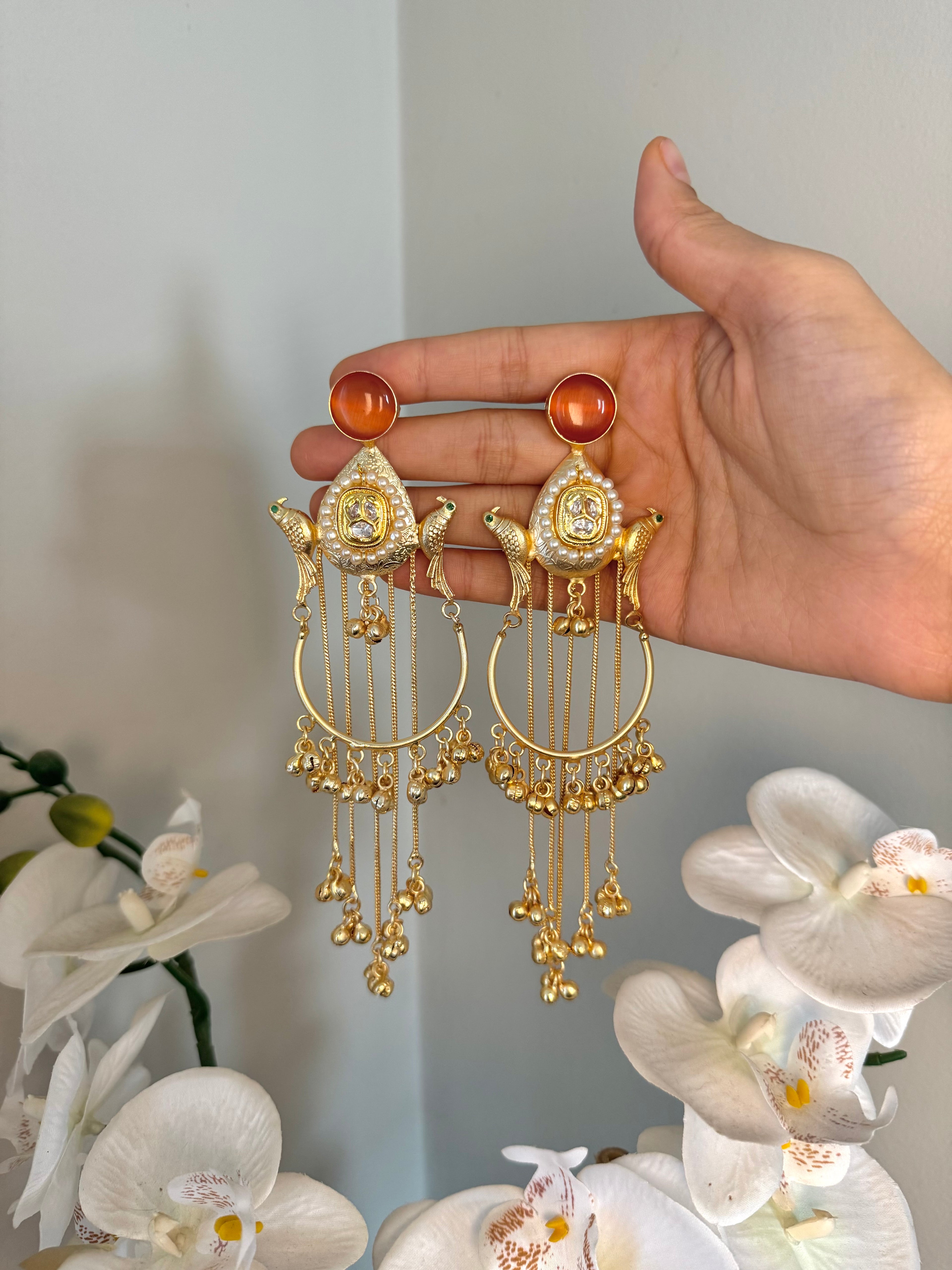 Haya Kahmiri Earring-Orange