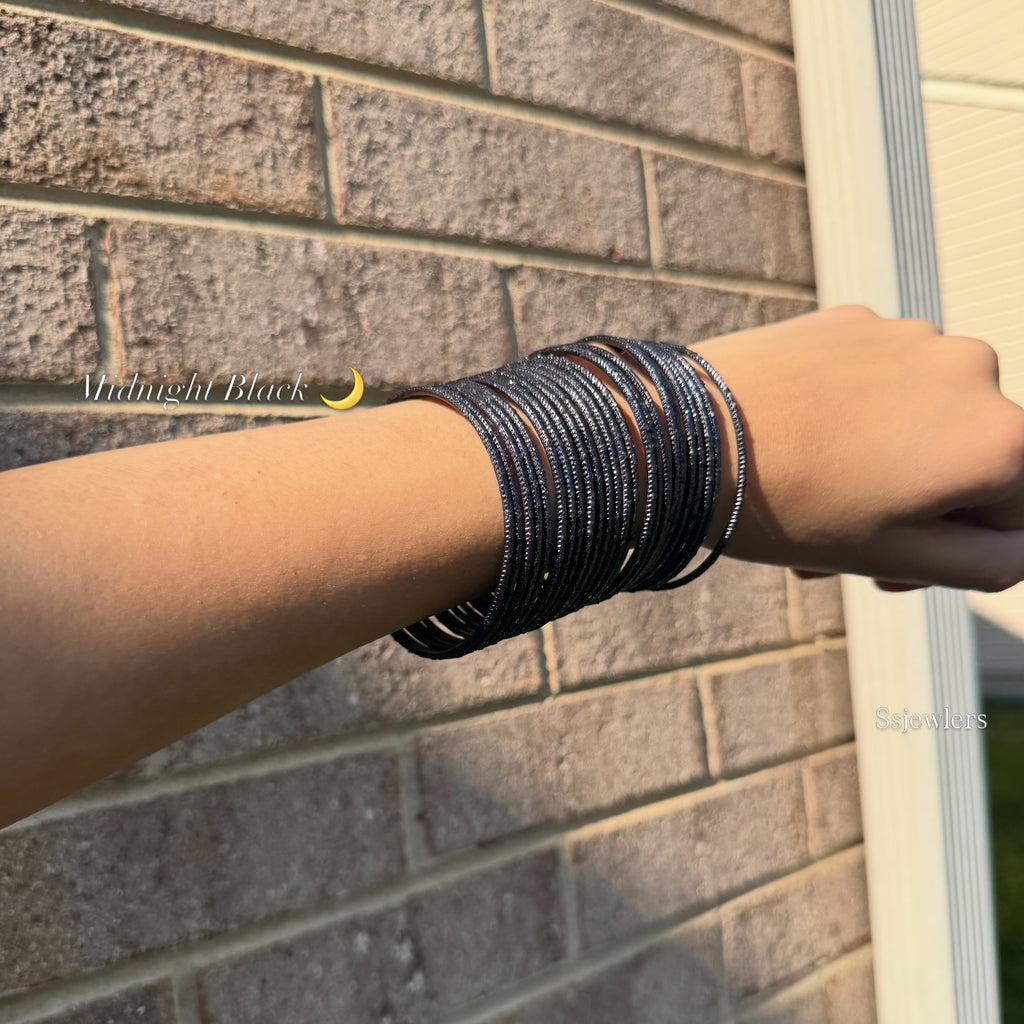 Midnight Black Bangles