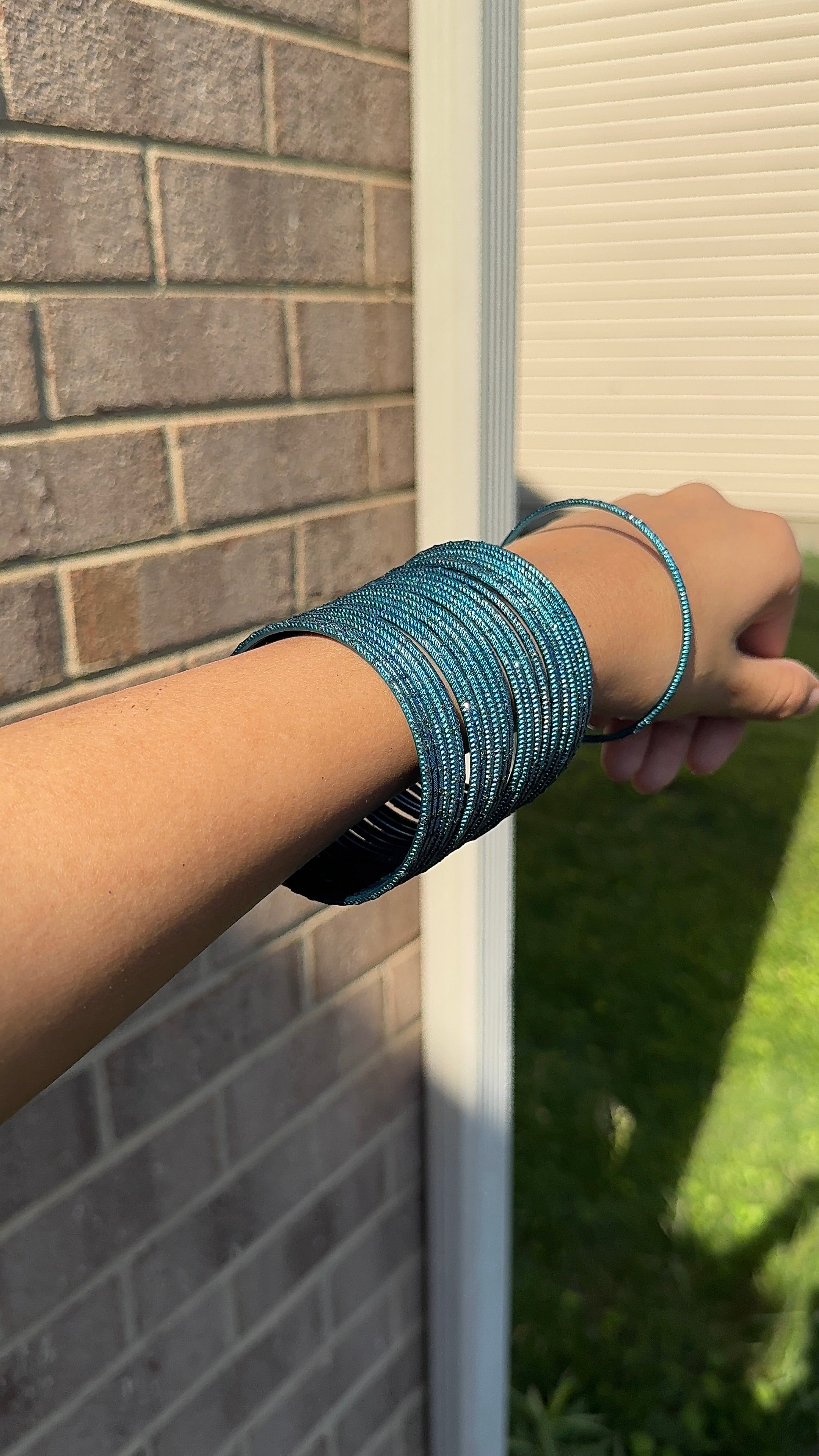 Aqua Blue Bangles
