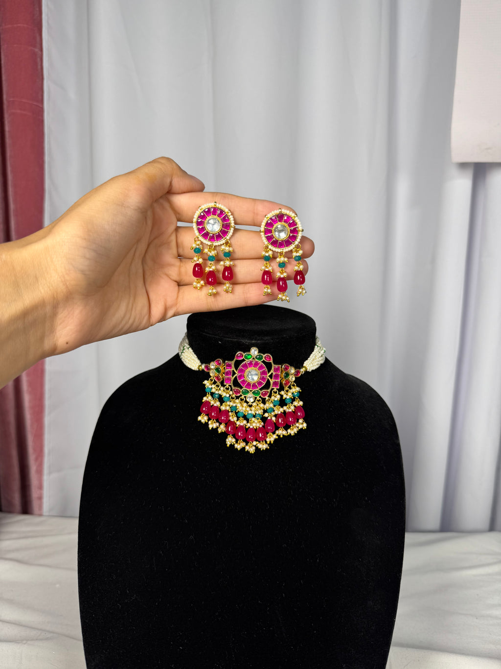 Saba Necklace Set-Gold Plated
