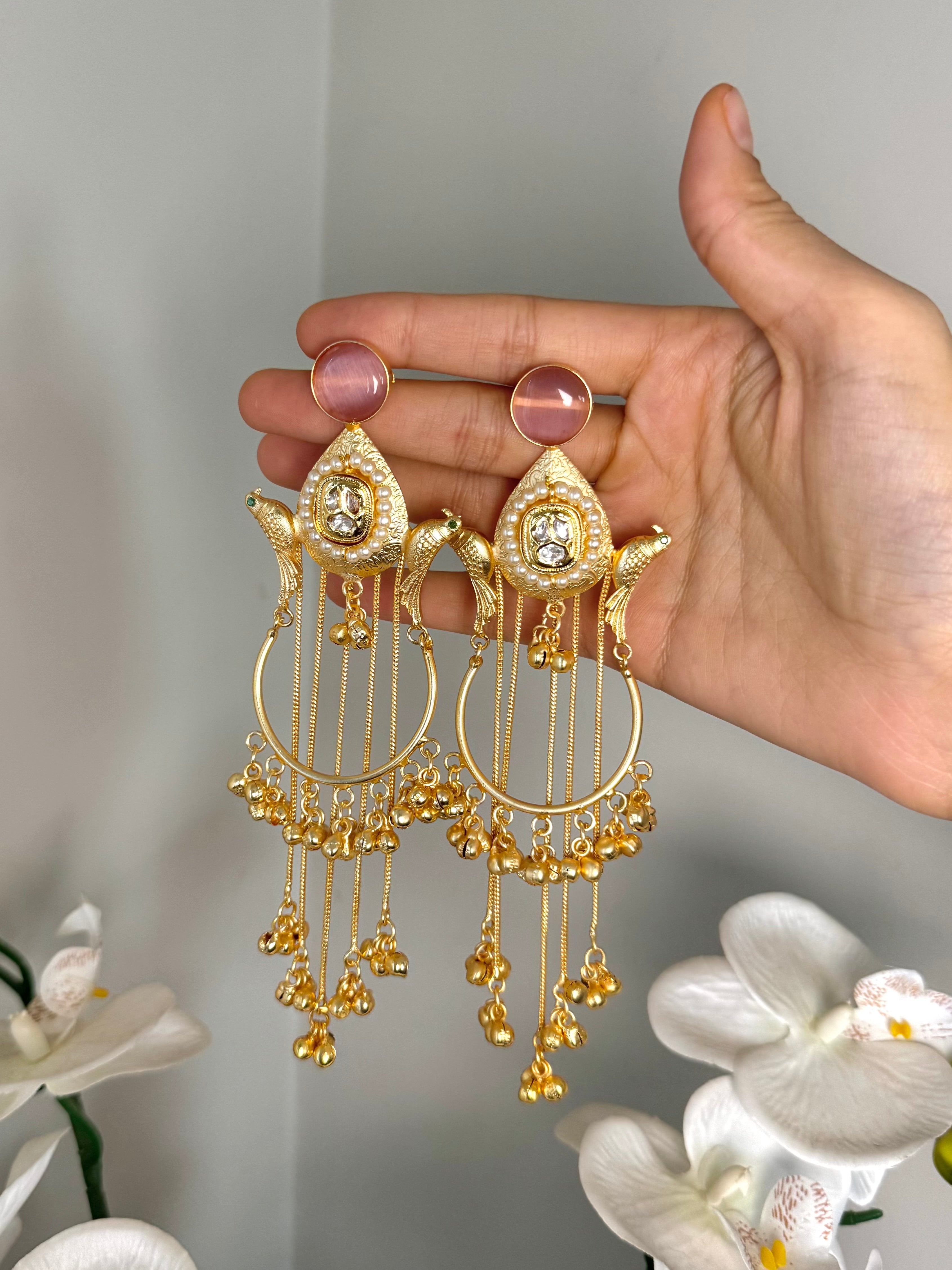 Haya Kahmiri Earring-Pink