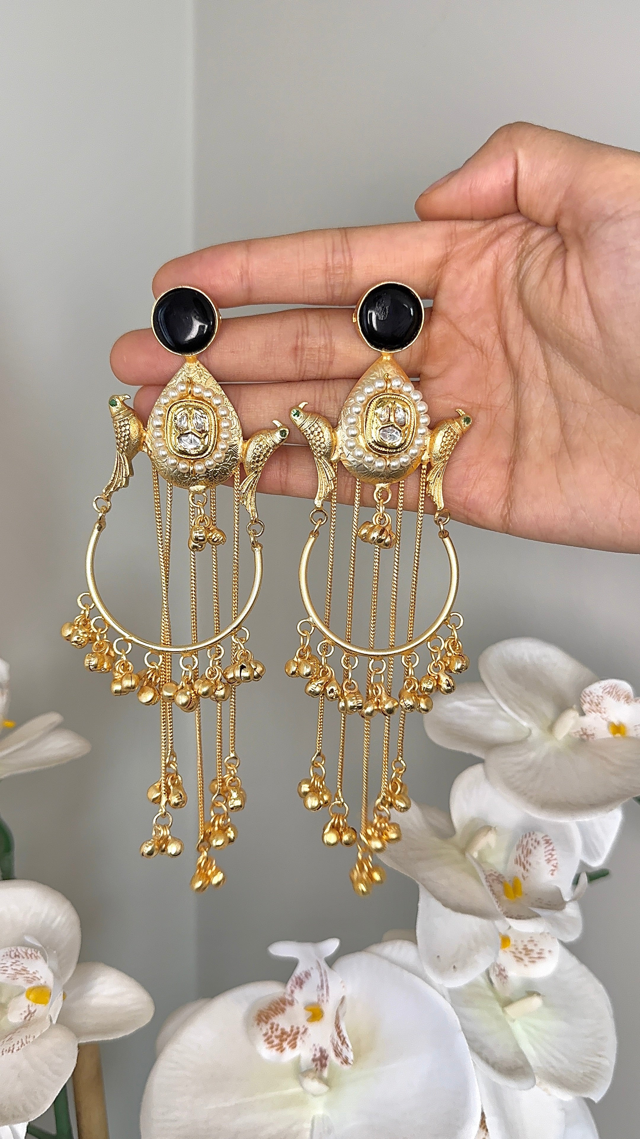 Haya Kahmiri Earring-Black
