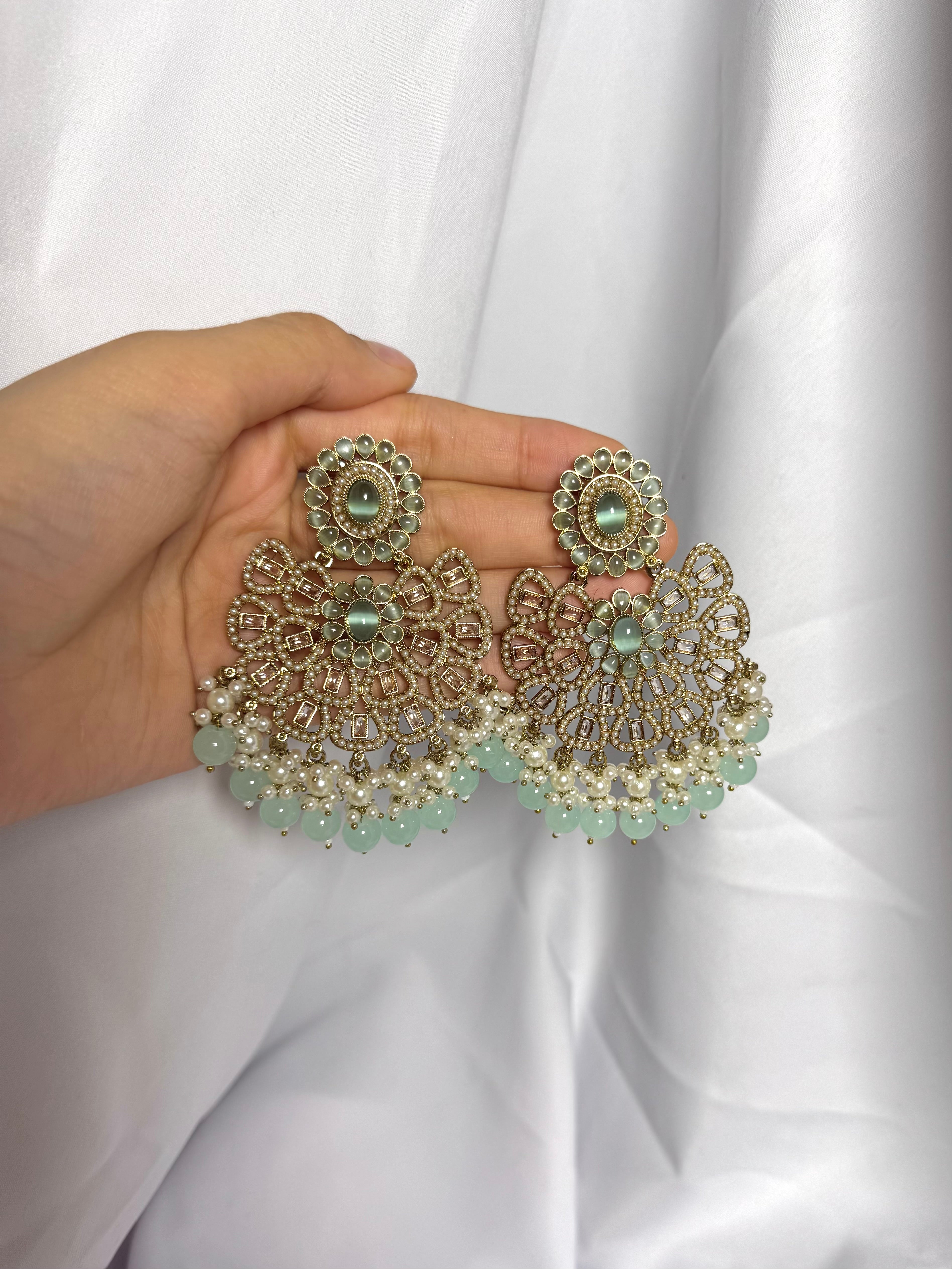 Samaira Earrings-Teal