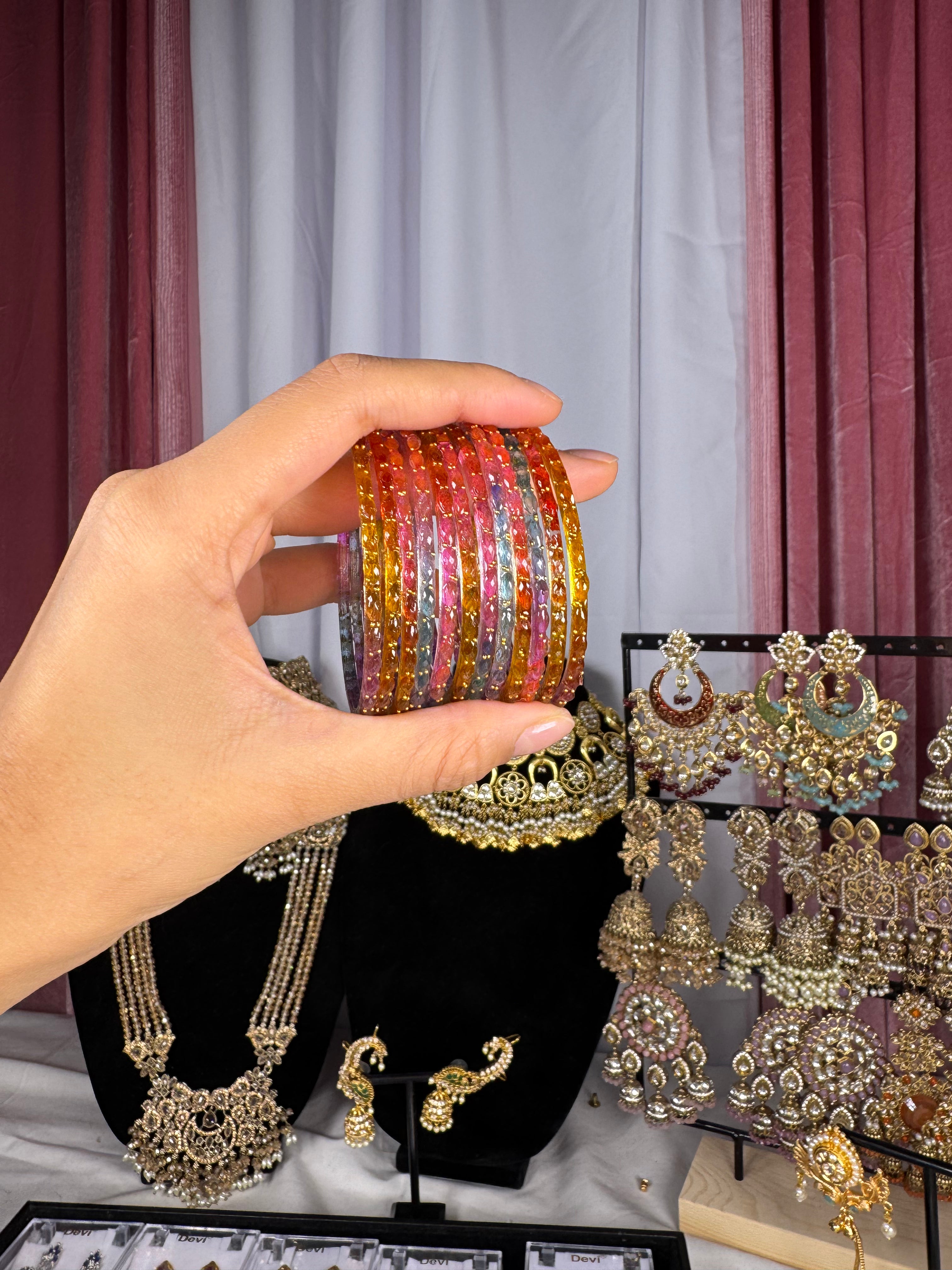 Dark multi bangles