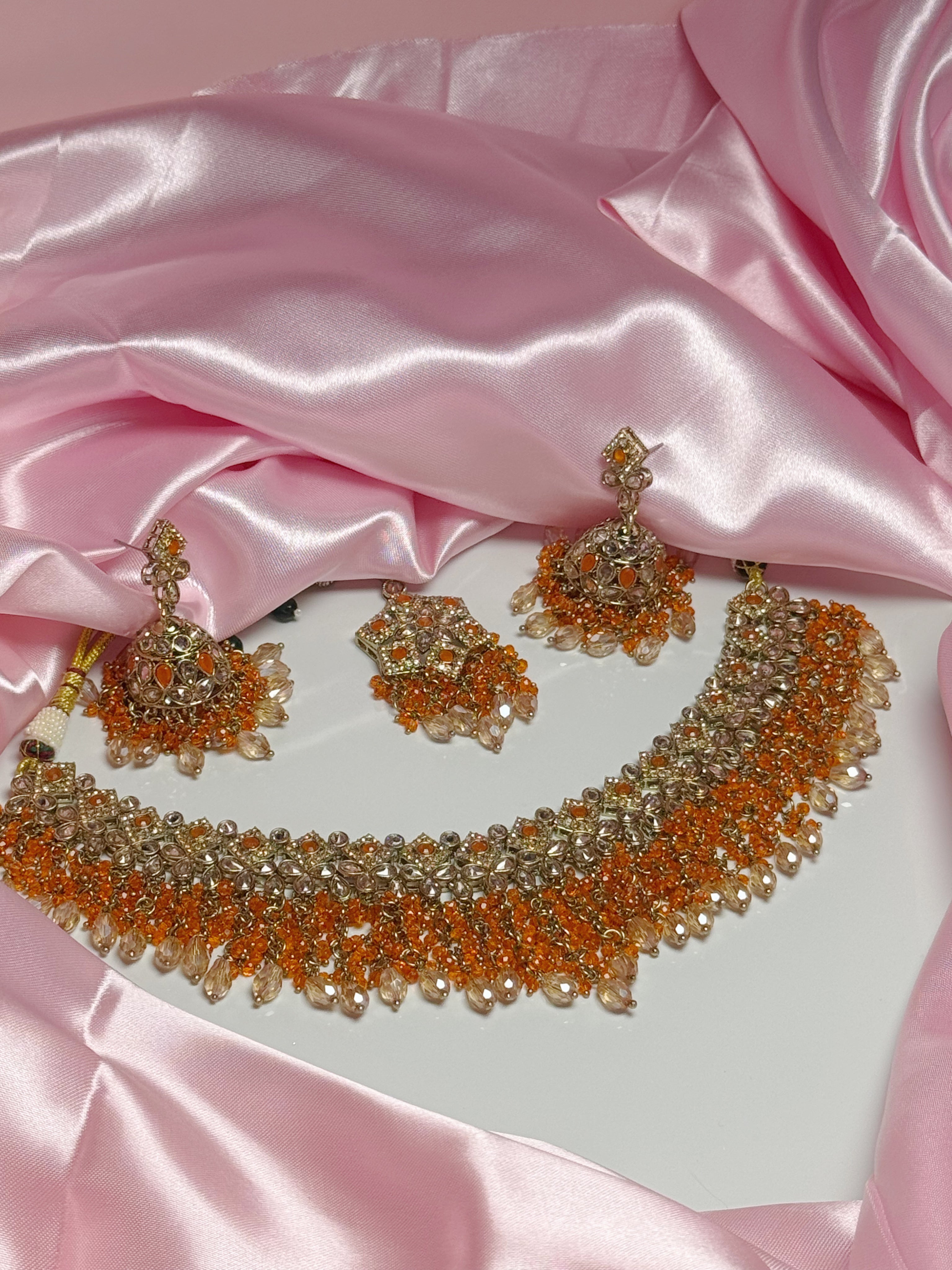 Leleh Necklace Set Orange