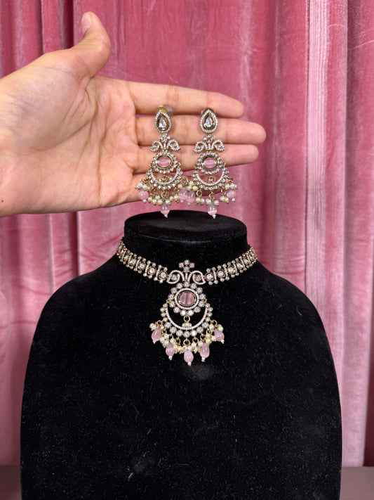 Shanlini Necklace Set Pink