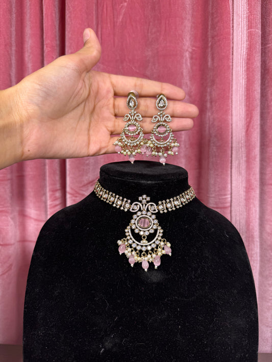 Shanlini Necklace Set Pink