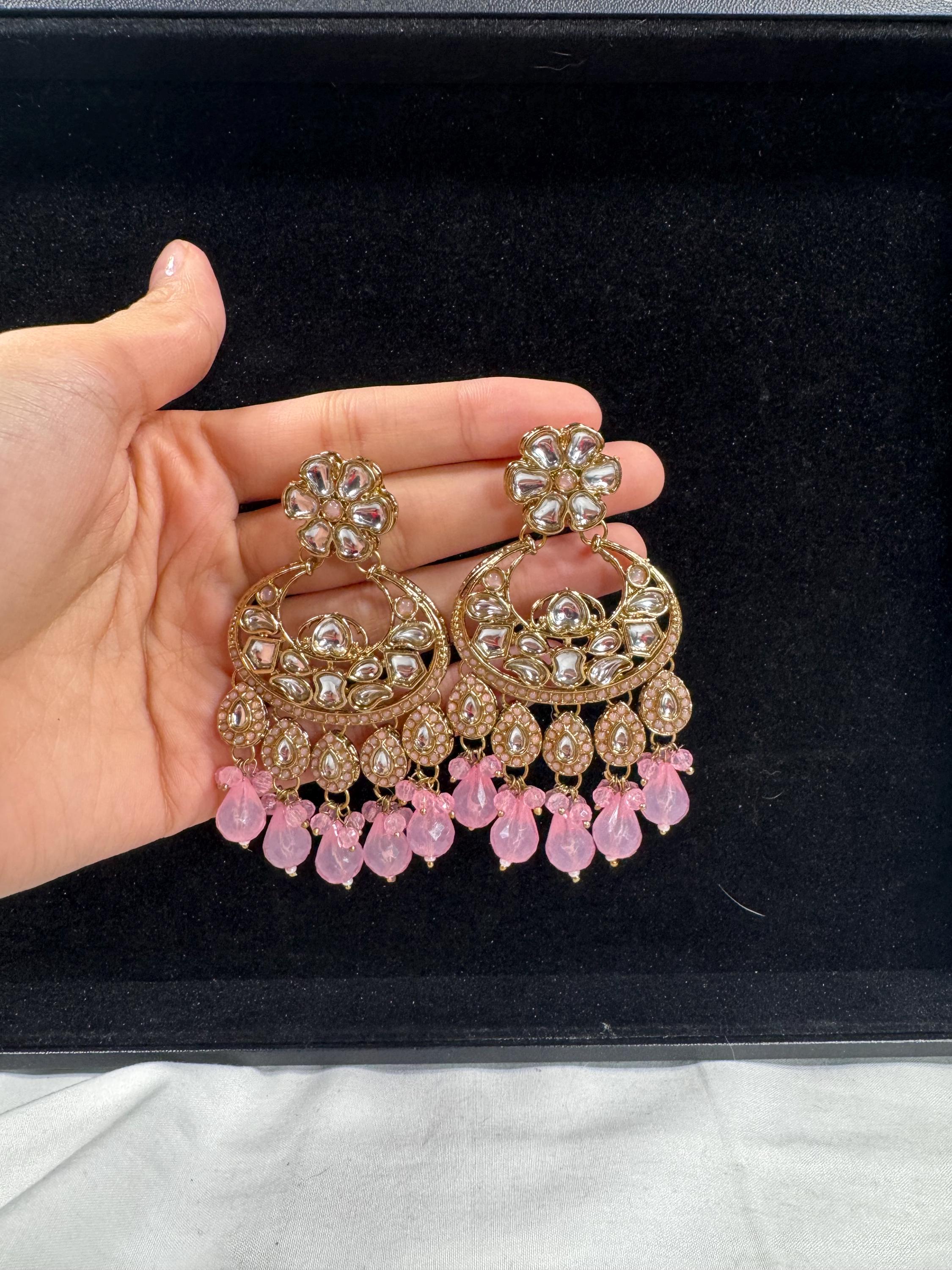 Bollywood Style Jhumka Earrings, Indian Gold Plated Hoop Earrings, Statement Ethnic Jewelry, Festive Earrings, Women's Accessories