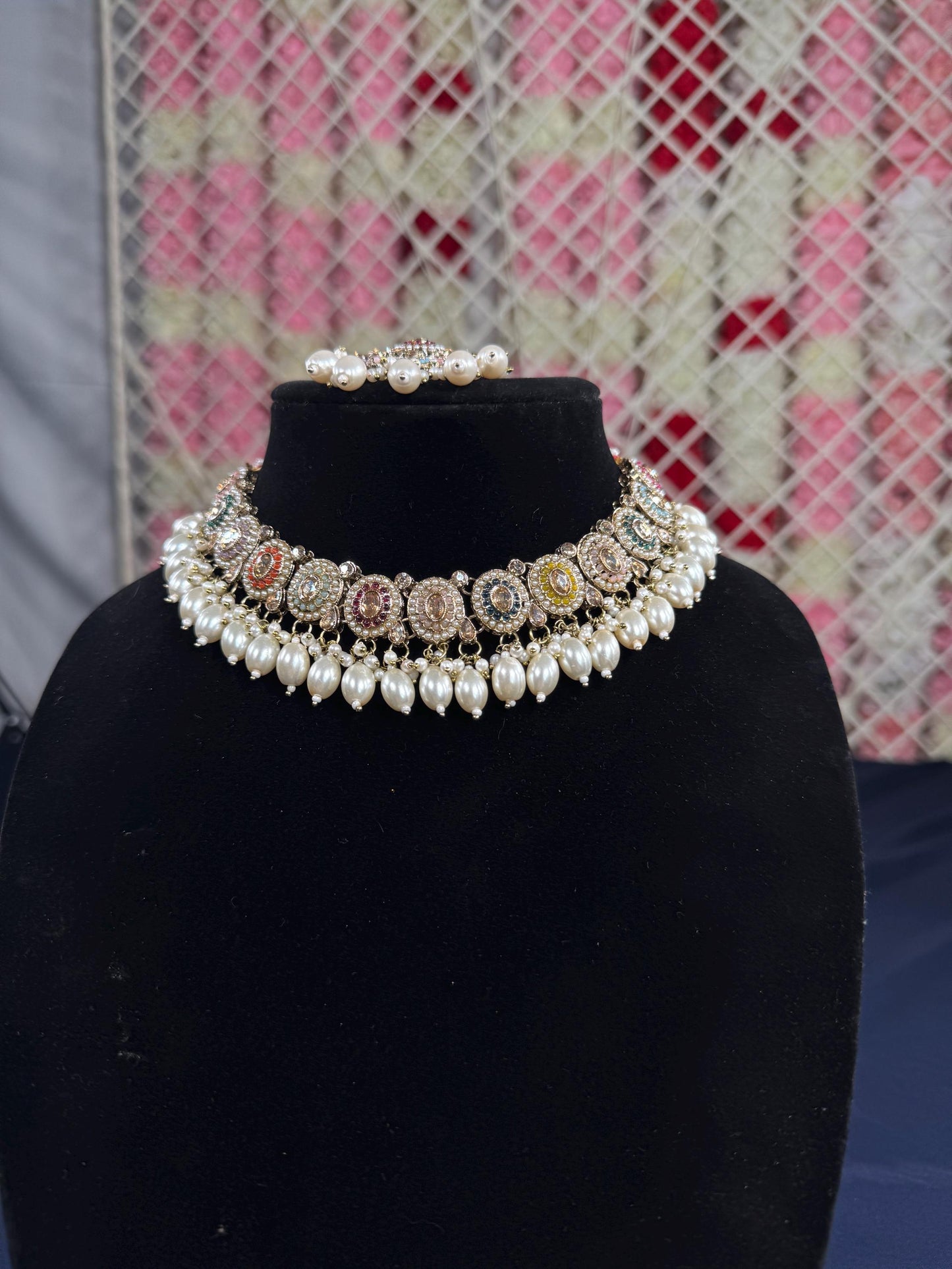 Indian jewlery set/Necklace Set/  Choker/ Bollywood Jewelry/ Indian jewelry/ Pakistani necklace/ punjabi necklace/bridal/