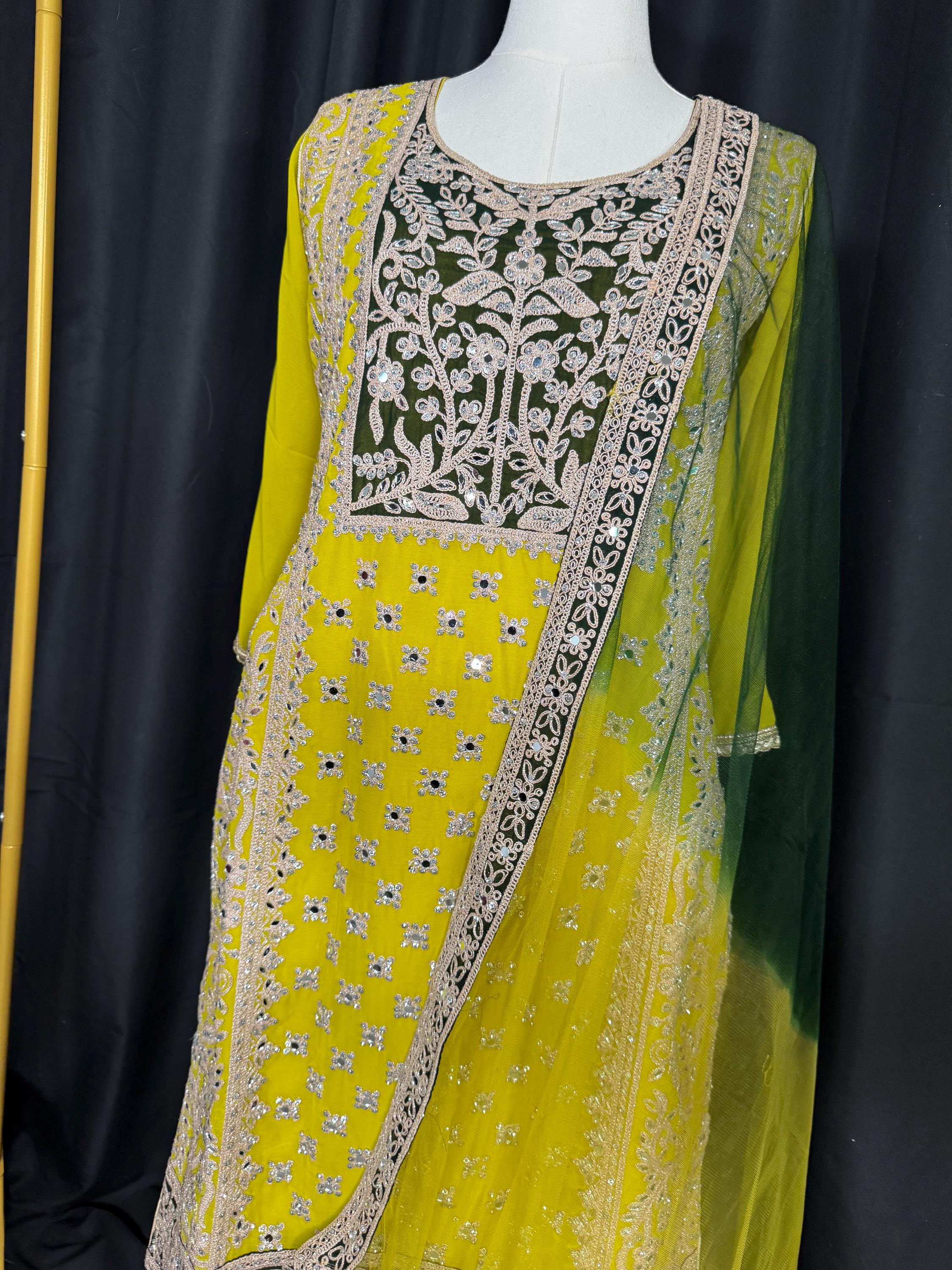 Pakistani suit, Punjabi Sharrara For Women Indian Designer Wedding Wear, Salwar suit, Chaniya Choli bollywood Style Indian outfits