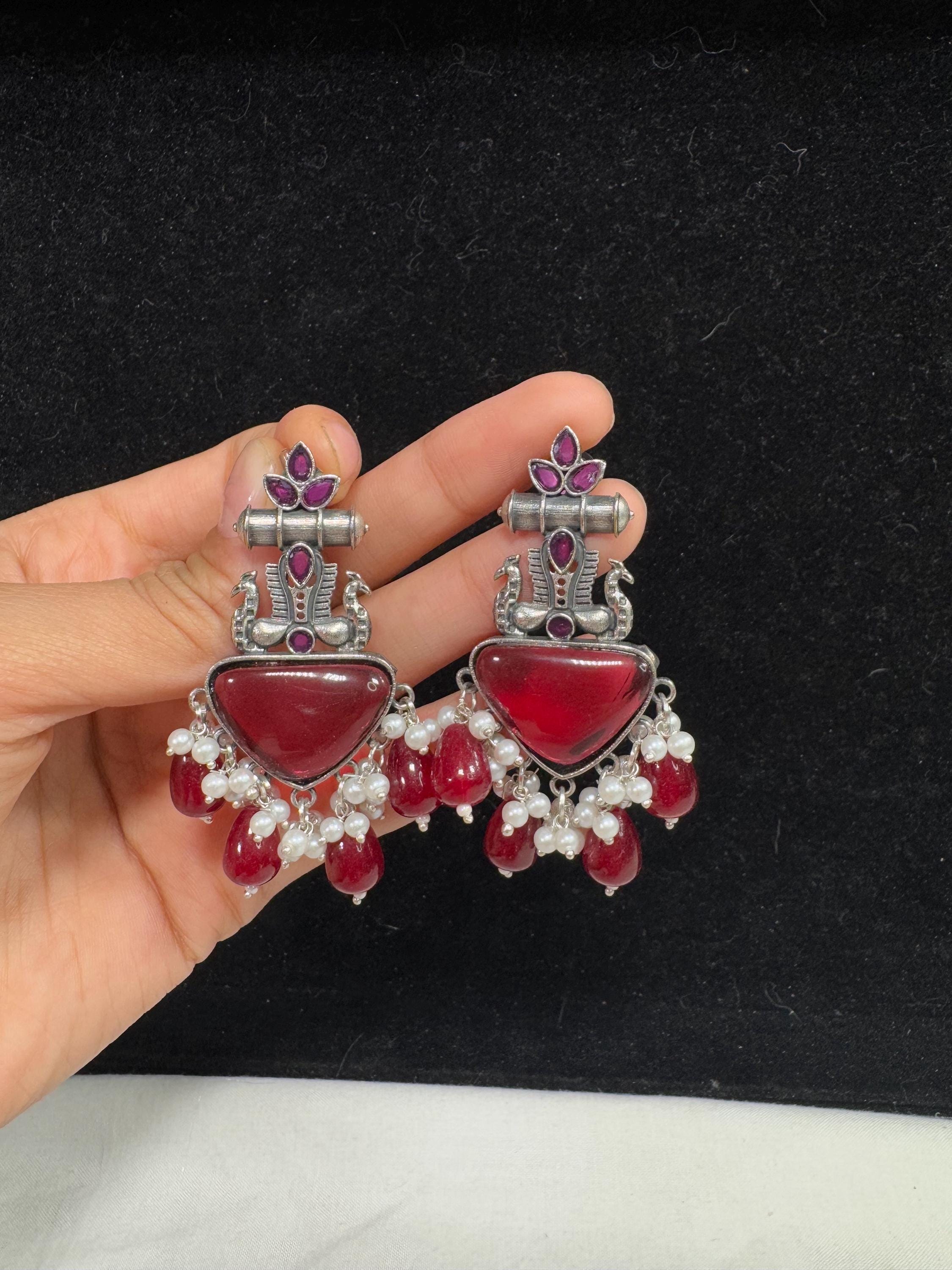 Bollywood Style Jhumka Earrings, Indian Gold Plated Hoop Earrings, Statement Ethnic Jewelry, Festive Earrings, Women's Accessories