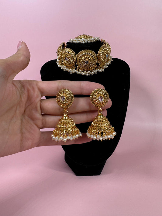 Indian jewlery set/Necklace Set/  Choker/ Bollywood Jewelry/ Indian jewelry/ Pakistani necklace/ punjabi necklace/bridal/