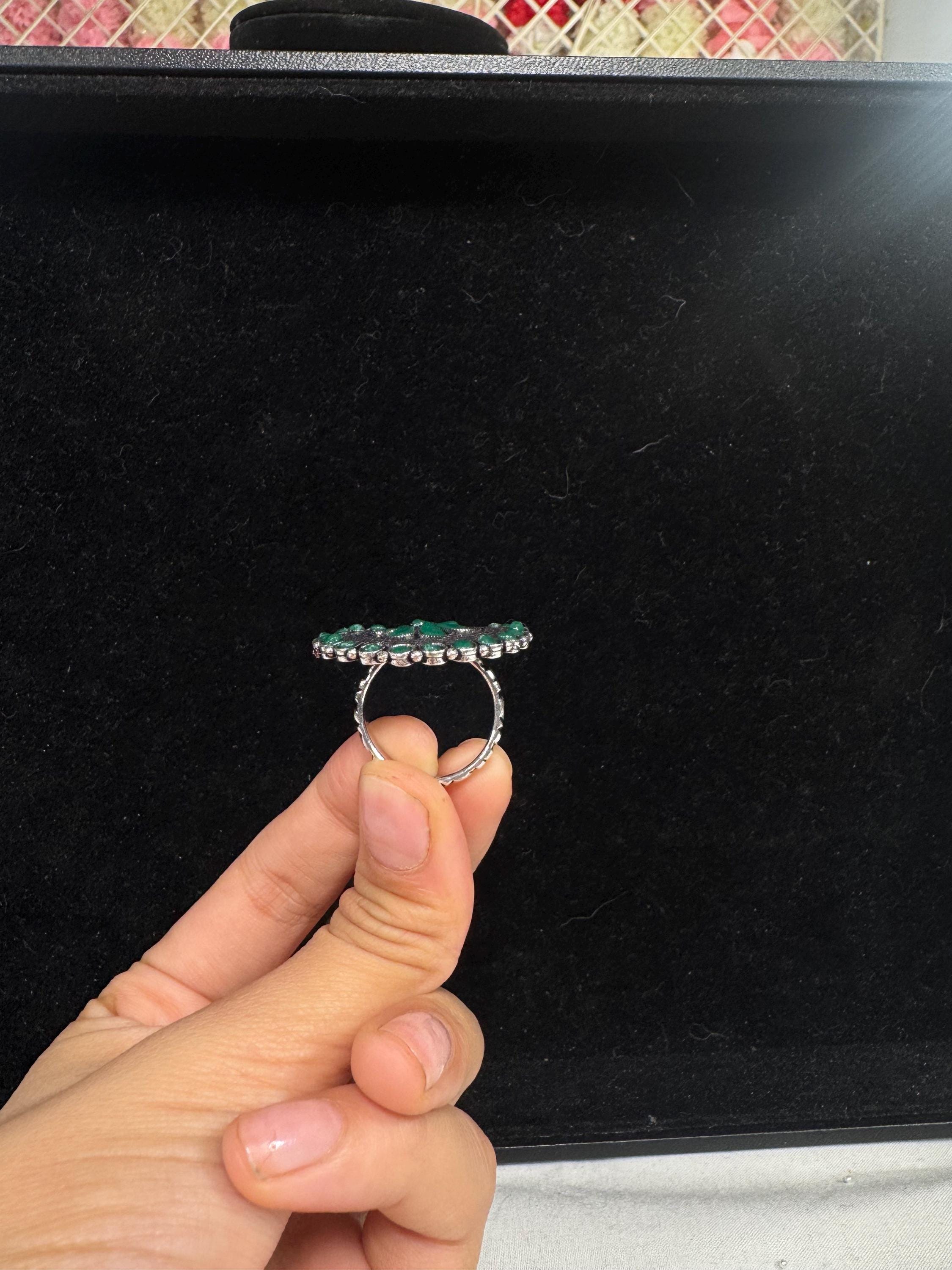 Bollywood Style Ring , Indian Gold Plated ring, Statement Ethnic Jewelry, Festive rings , Women's Accessories, Adjustable Ring, desi ring,