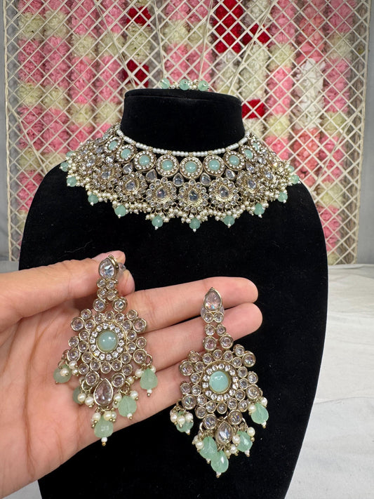 Indian jewlery set/Necklace Set/  Choker/ Bollywood Jewelry/ Indian jewelry/ Pakistani necklace/ punjabi necklace/bridal/