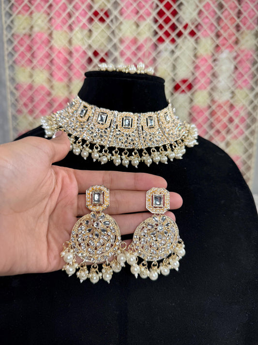 Indian jewlery set/Necklace Set/  Choker/ Bollywood Jewelry/ Indian jewelry/ Pakistani necklace/ punjabi necklace/bridal/